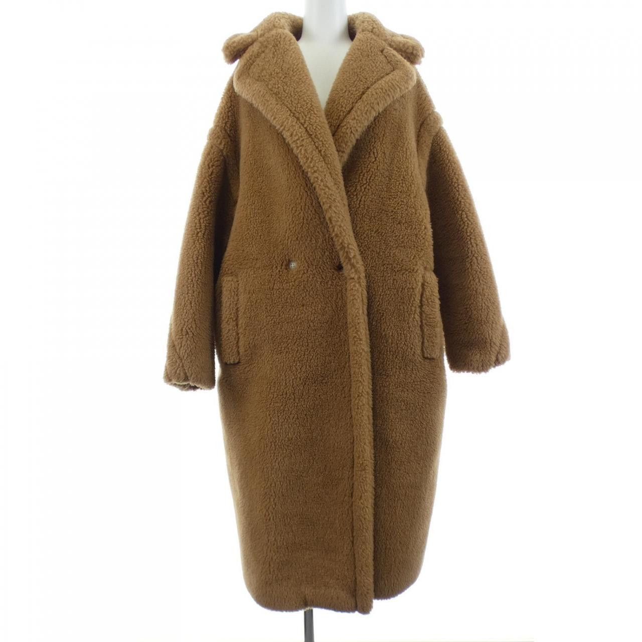Max Mara Max Mara Max Mara TEDDY Camel Silk Coat Textile Outerwear 101613 3TEDDY DUTY FREE for USA Size ONE SIZE - 1 Thumbnail