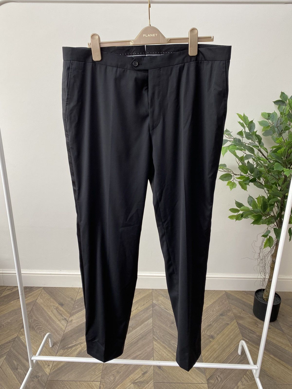 Other Vintage Van Jaack Men's Black Suit Loro Piana Super Size 52R - 12 Thumbnail