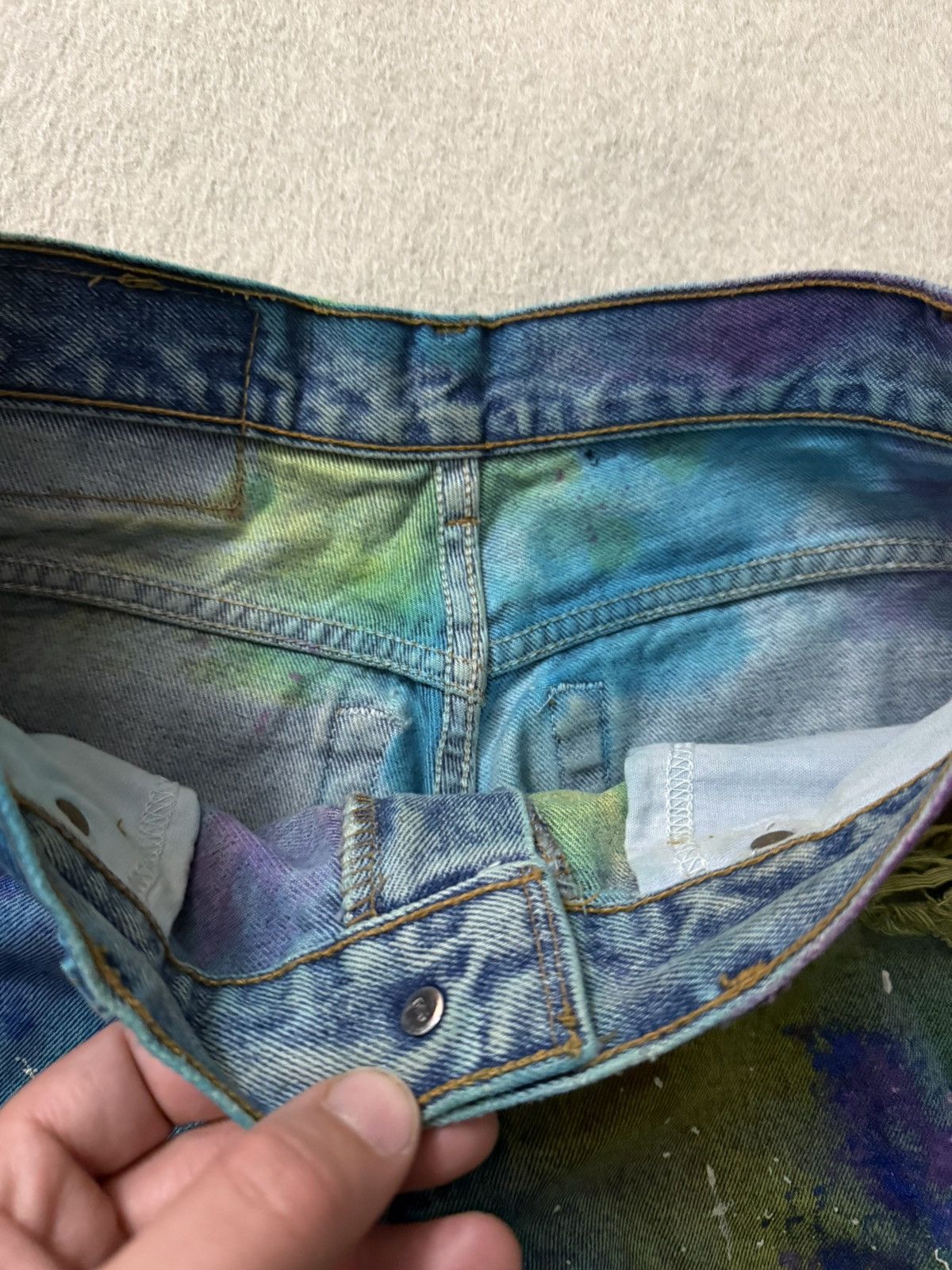 (SOUND)+(VISION) × Levi's × Levi's Vintage Clothing Vintage 90s Tie Dye Paint Splatter 550 Levi’s Jeans 28x28 Size US 28 / EU 44 - 16 Thumbnail