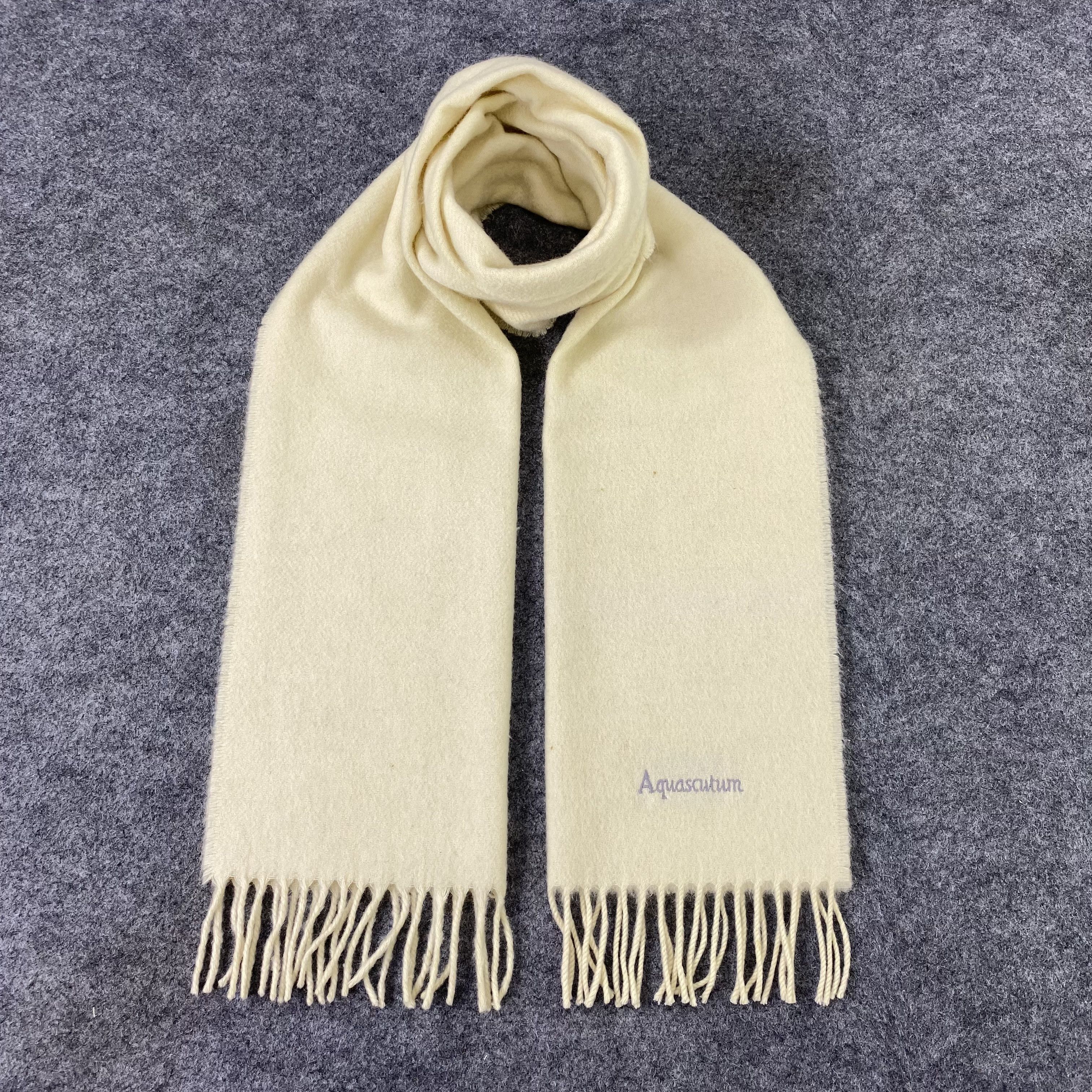 Aquascutum Aquasqutum Cashmere Muffler / Scarf / Neckwear - T1254 Size ONE SIZE - 1 Thumbnail