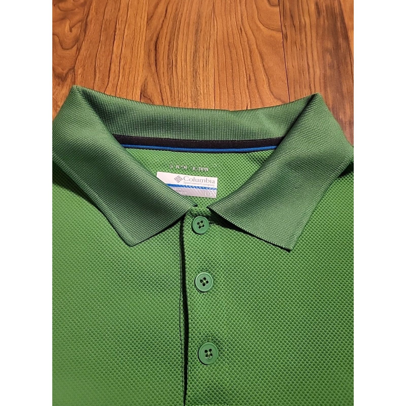 Vintage Columbia Sportswear Co Lg Short Sleeve Green Performance Polo Shirt 44" Chest EUC Mens Regular L Polo Shirt Size US L / EU 52-54 / 3 - 2 Thumbnail
