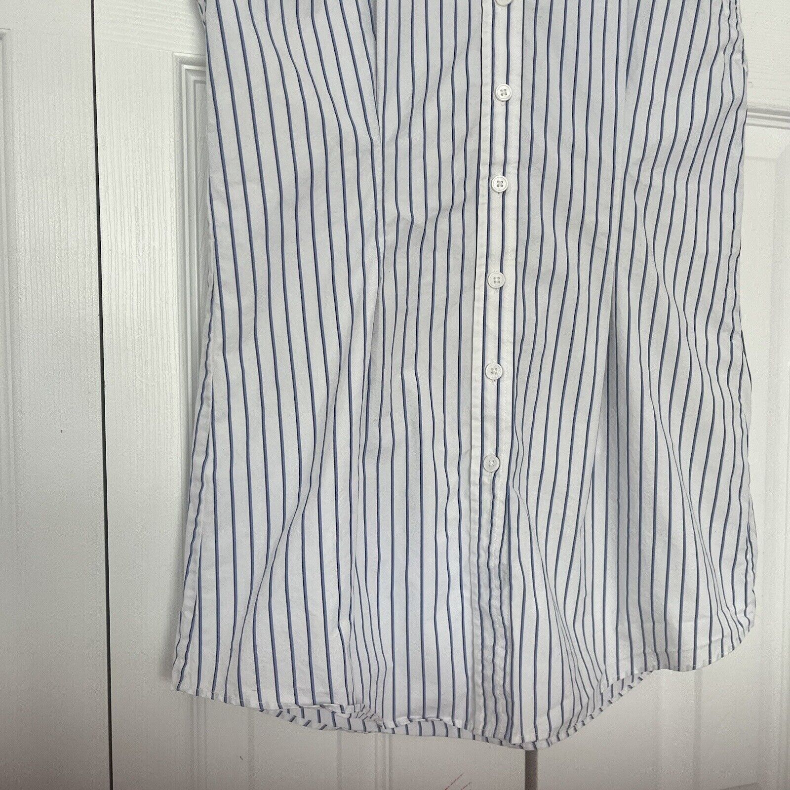 CO Women’s CO Stripe White Cap Sleeve Button Shirt Size Small Size S / US 4 / IT 40 - 3 Thumbnail