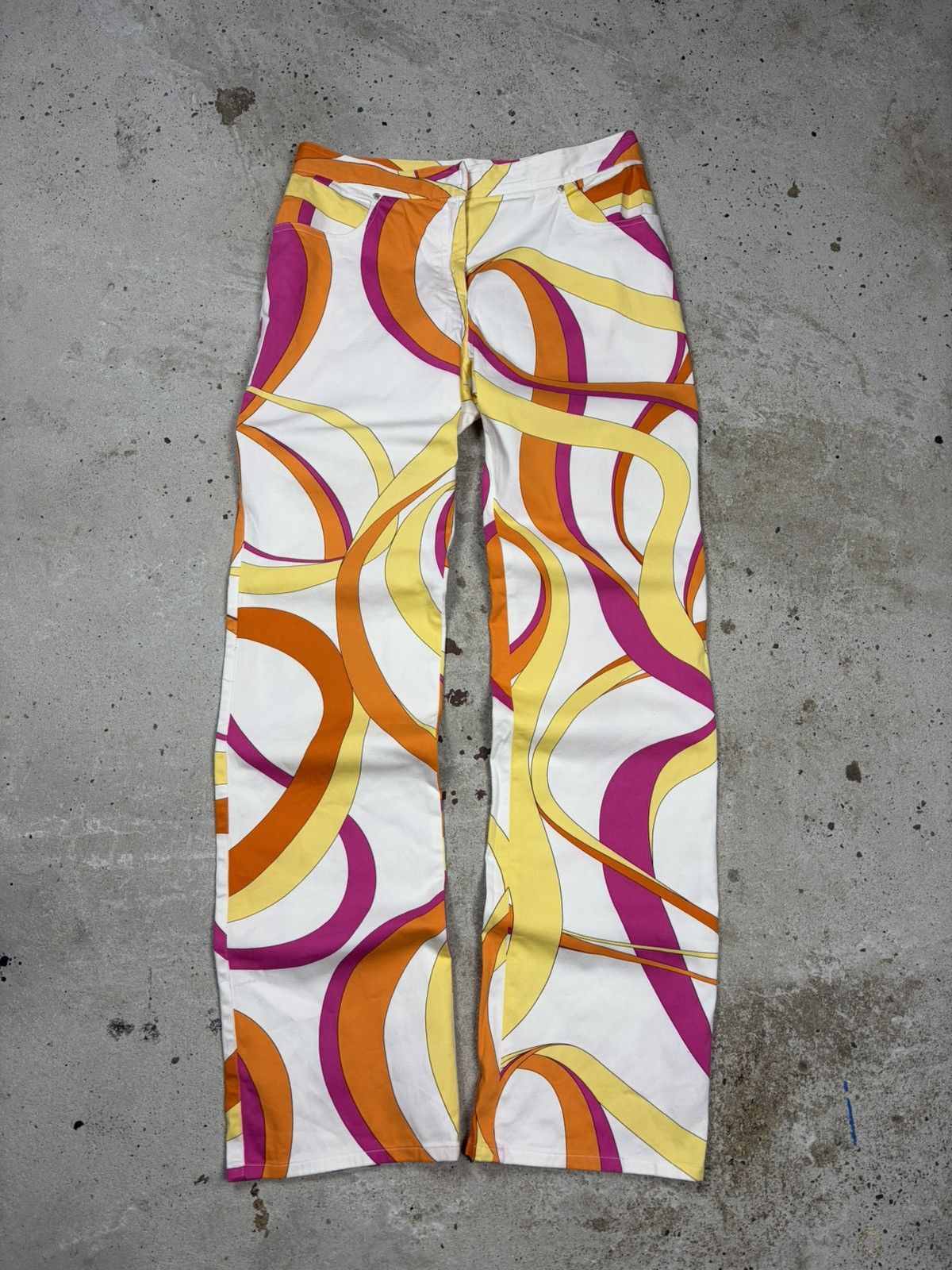 Versace Jeans Couture 2000s Versace Jeans Couture Abstract Print Multicolor Pants Size 29" - 1 Thumbnail
