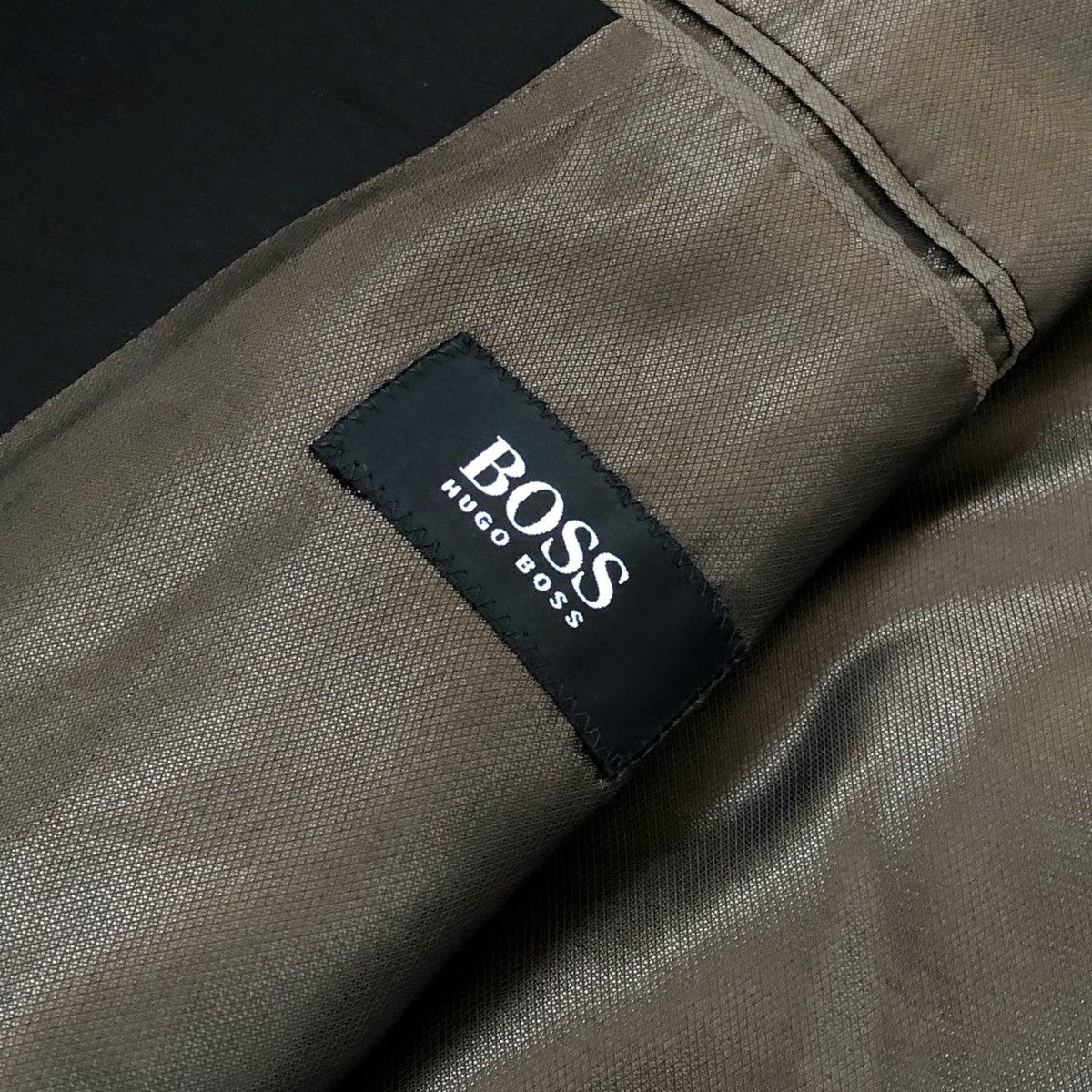 Hugo Boss 🧿polished wool tuxedo blazer black Size 50R - 4 Thumbnail