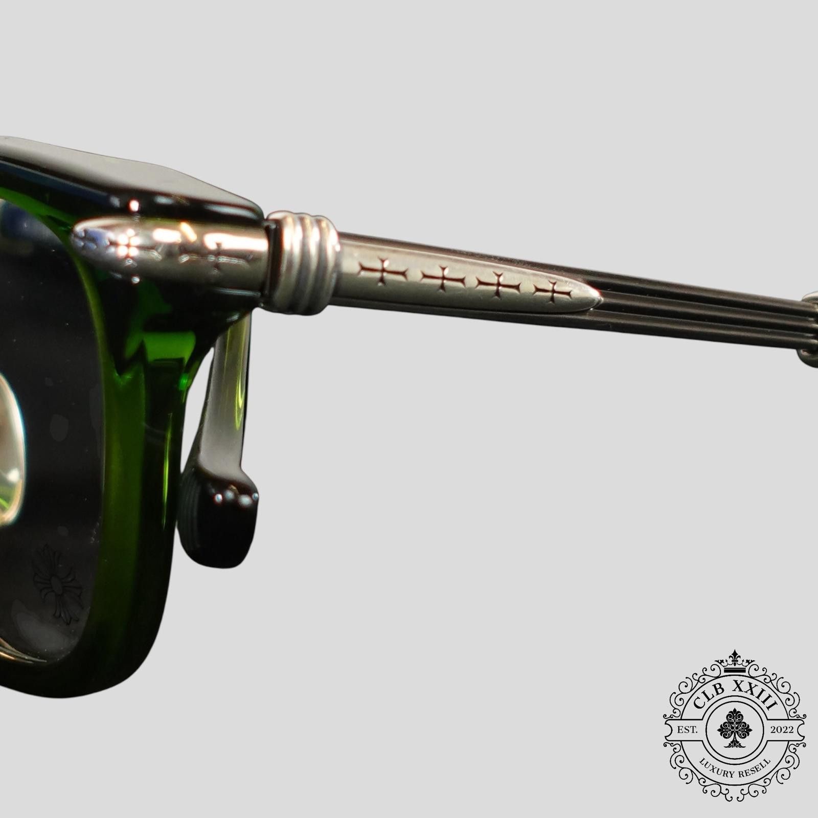Chrome Hearts Chrome Hearts Tittansluvr Glasses in Green Size ONE SIZE - 3 Thumbnail