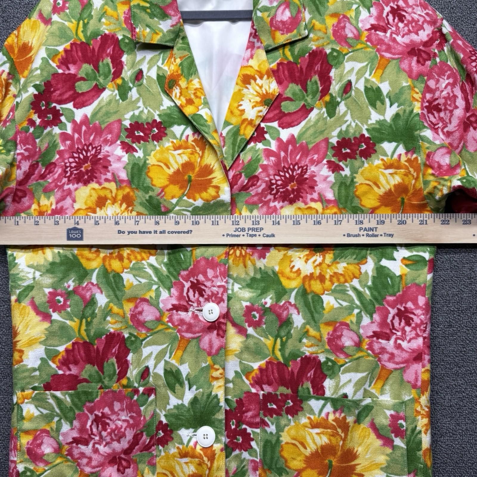 Alexander McQueen VTG Alex Floral Retro Blazer Womens 8 Multicolor Artsy Bold Size M / US 6-8 / IT 42-44 - 5 Thumbnail
