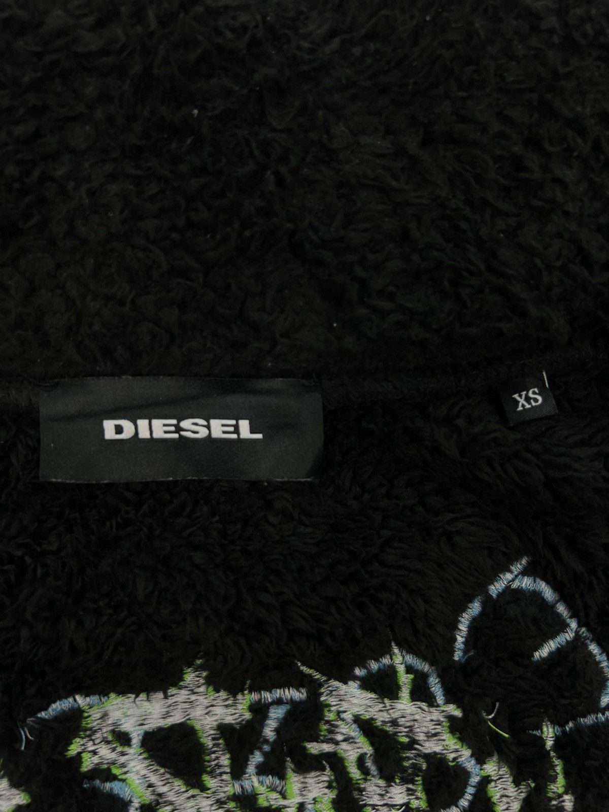 Diesel Diesel Embroidered Boa Fleece Jacket Size US XS / EU 42 / 0 - 11 Thumbnail