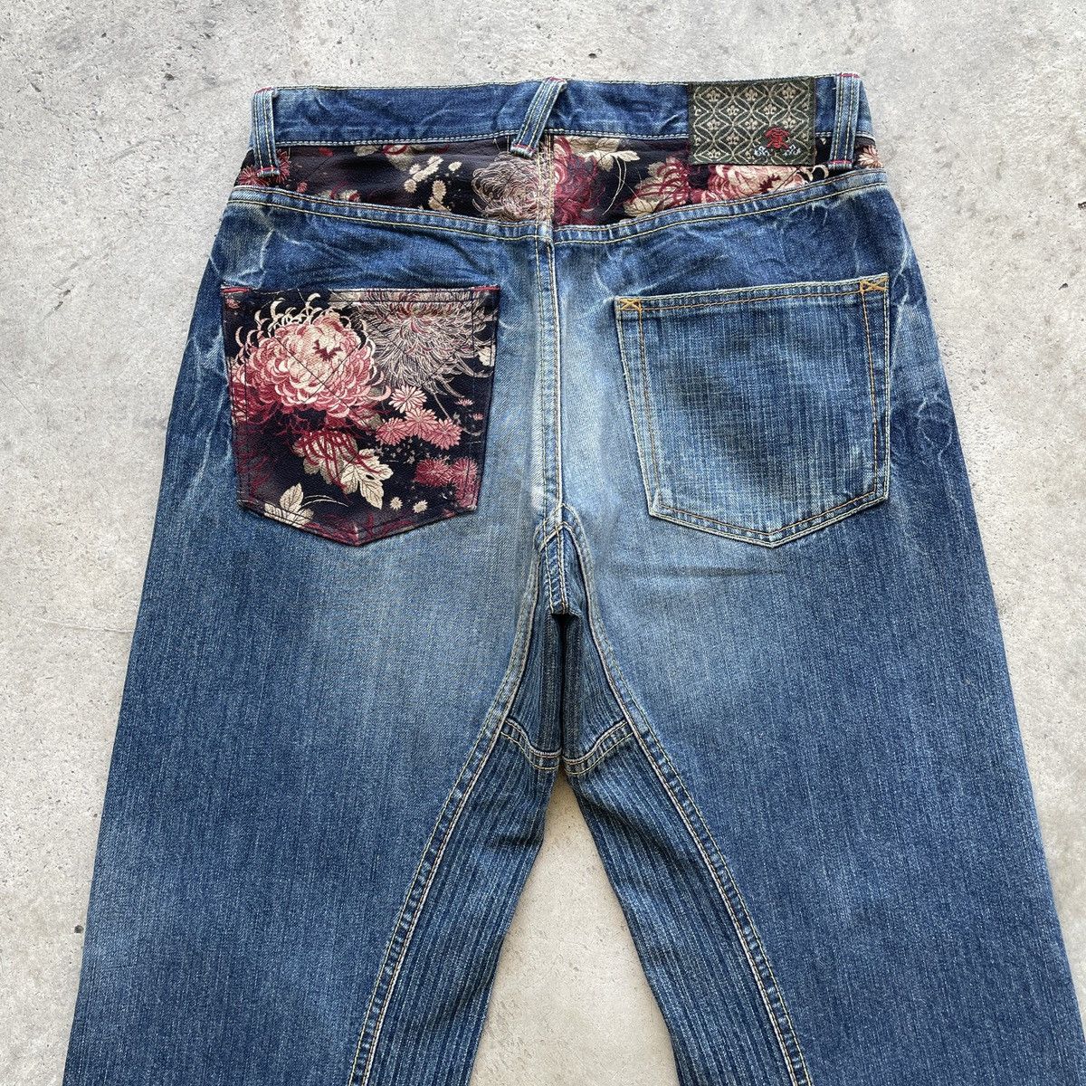 Japanese Brand Vintage Enternal Japan Rare Floral Baggy Jeans Faded Pants Size US 32 / EU 48 - 10 Thumbnail