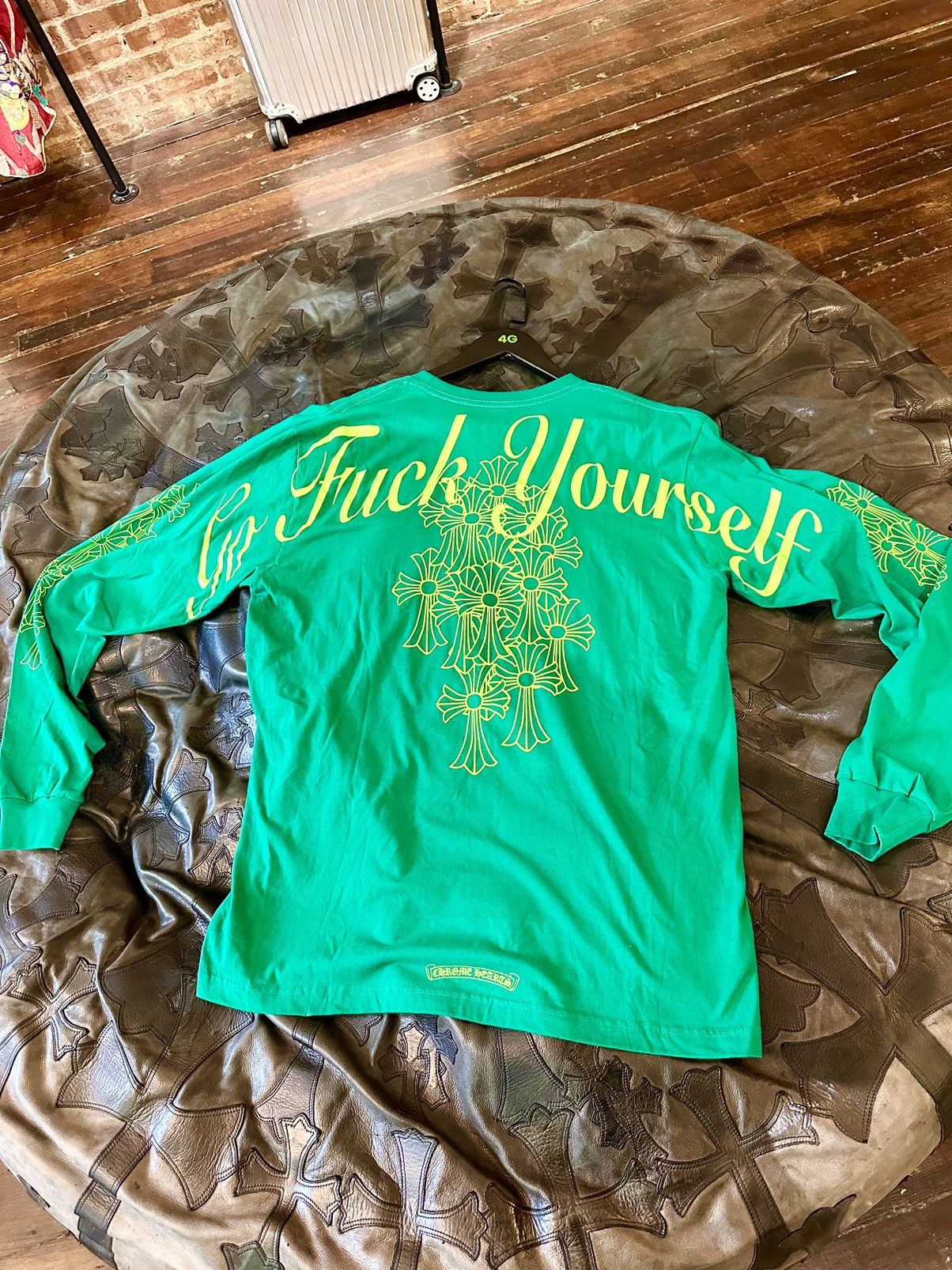 4GSELLER × Chrome Hearts CHROME HEARTS x 4GSELLER GFYS FUCK YOURSELF CROSS SHIRT Size US XL / EU 56 / 4 - 5 Thumbnail