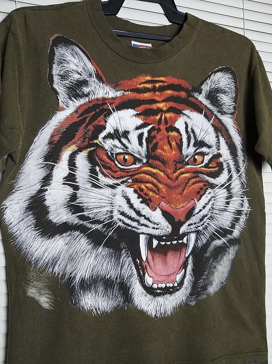 Vintage VINTAGE 90'S TIGER HEAD PRINTED BY TRINITY PRODUCTS T SHIRT Size US M / EU 48-50 / 2 - 1 Thumbnail