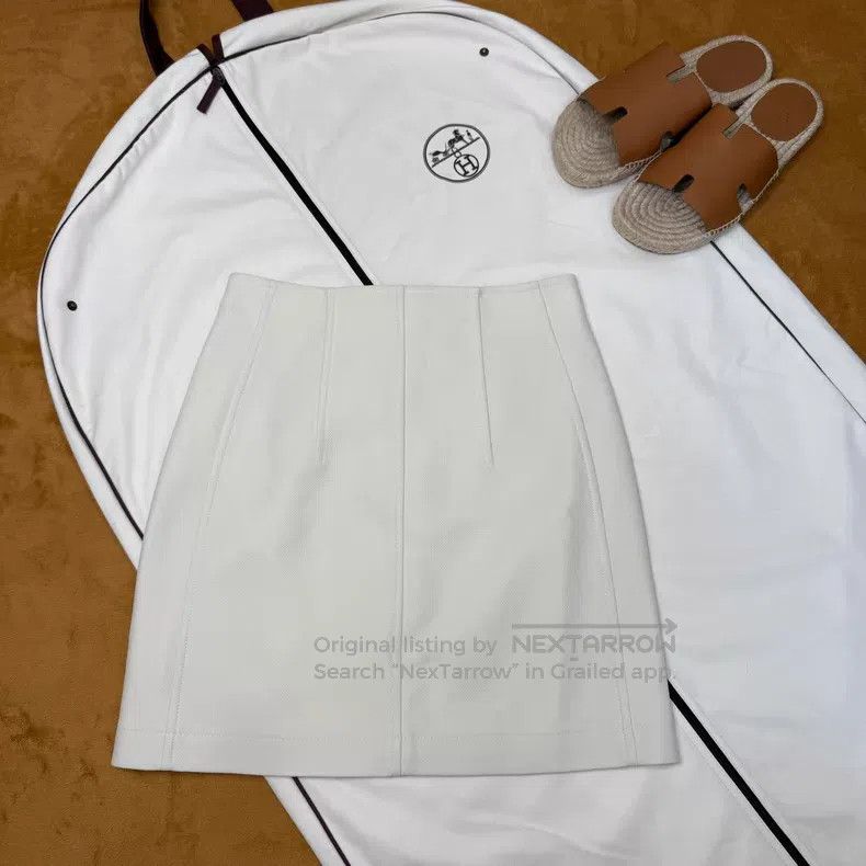 Hermes Hermes White High Waist Short Pants Casual Skirt Size 24" / US 00 / IT 34 - 2 Thumbnail