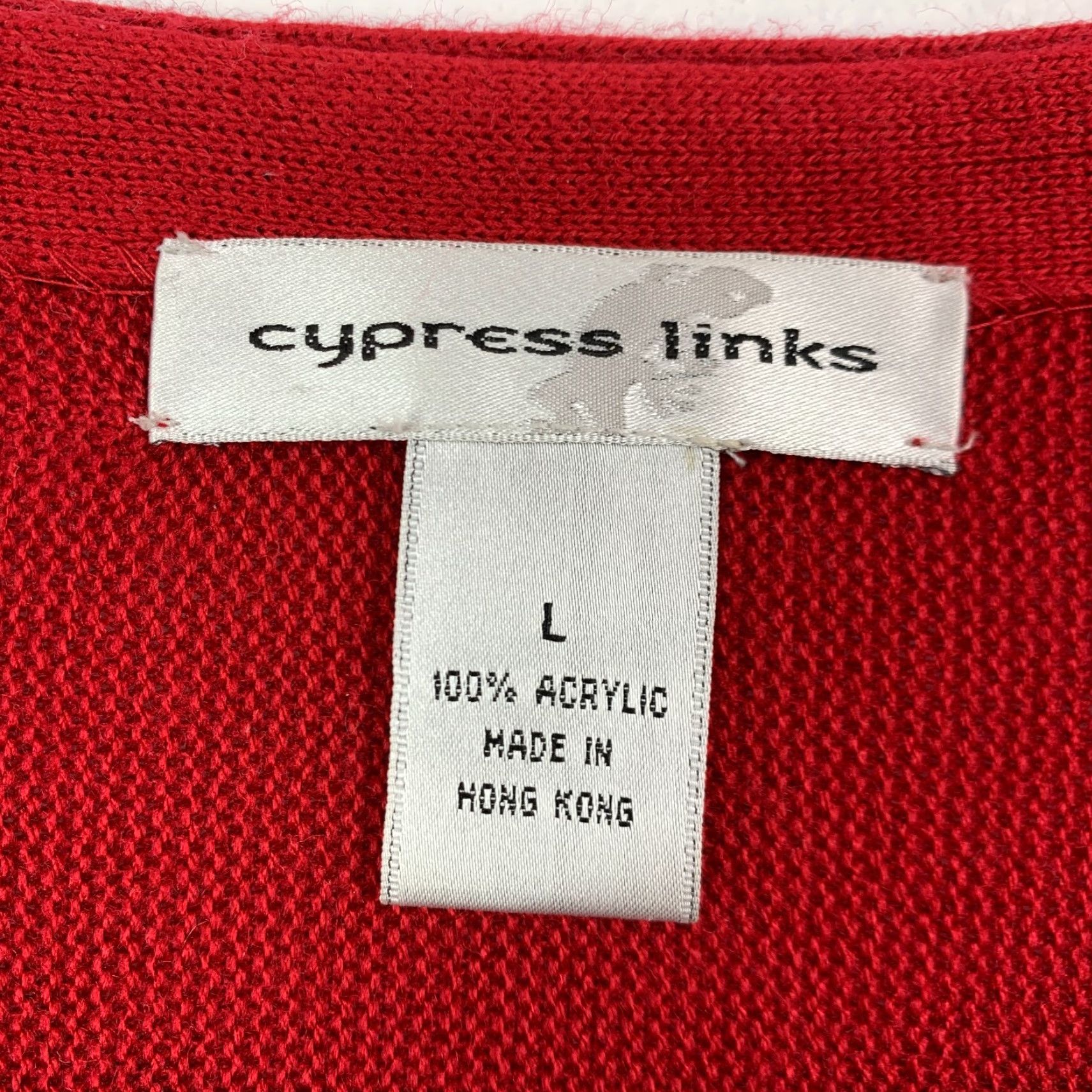 Vintage VINTAGE Cypress Links Cardigan Shirt Mens Large Red 1990s Knit 100% Acrylic Grunge Vintage sizing varies Light wash wear pilling Friday? Size US L / EU 52-54 / 3 - 3 Thumbnail