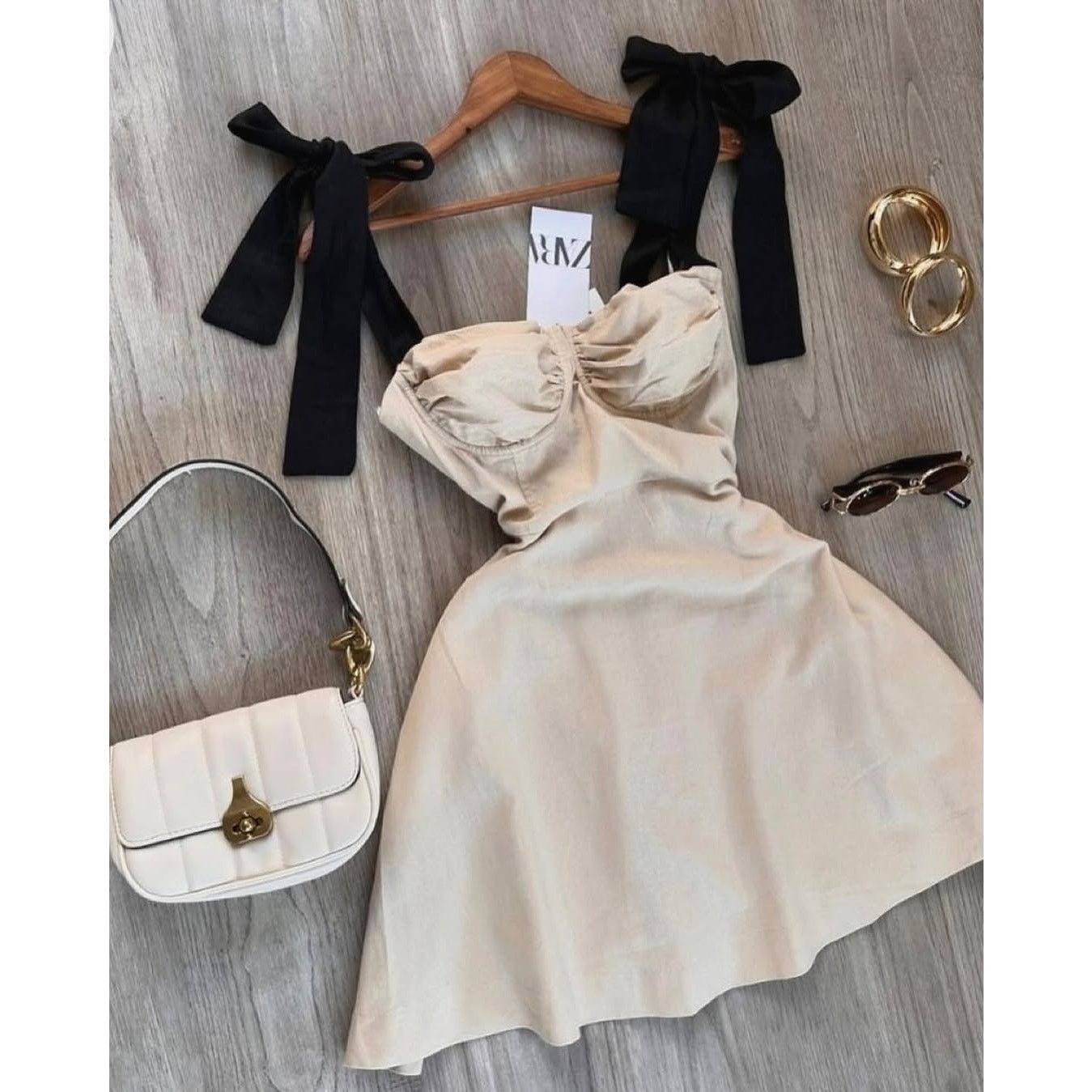 ZARA Linen Blend Short Dress NWT - threedaughtersproperties.com