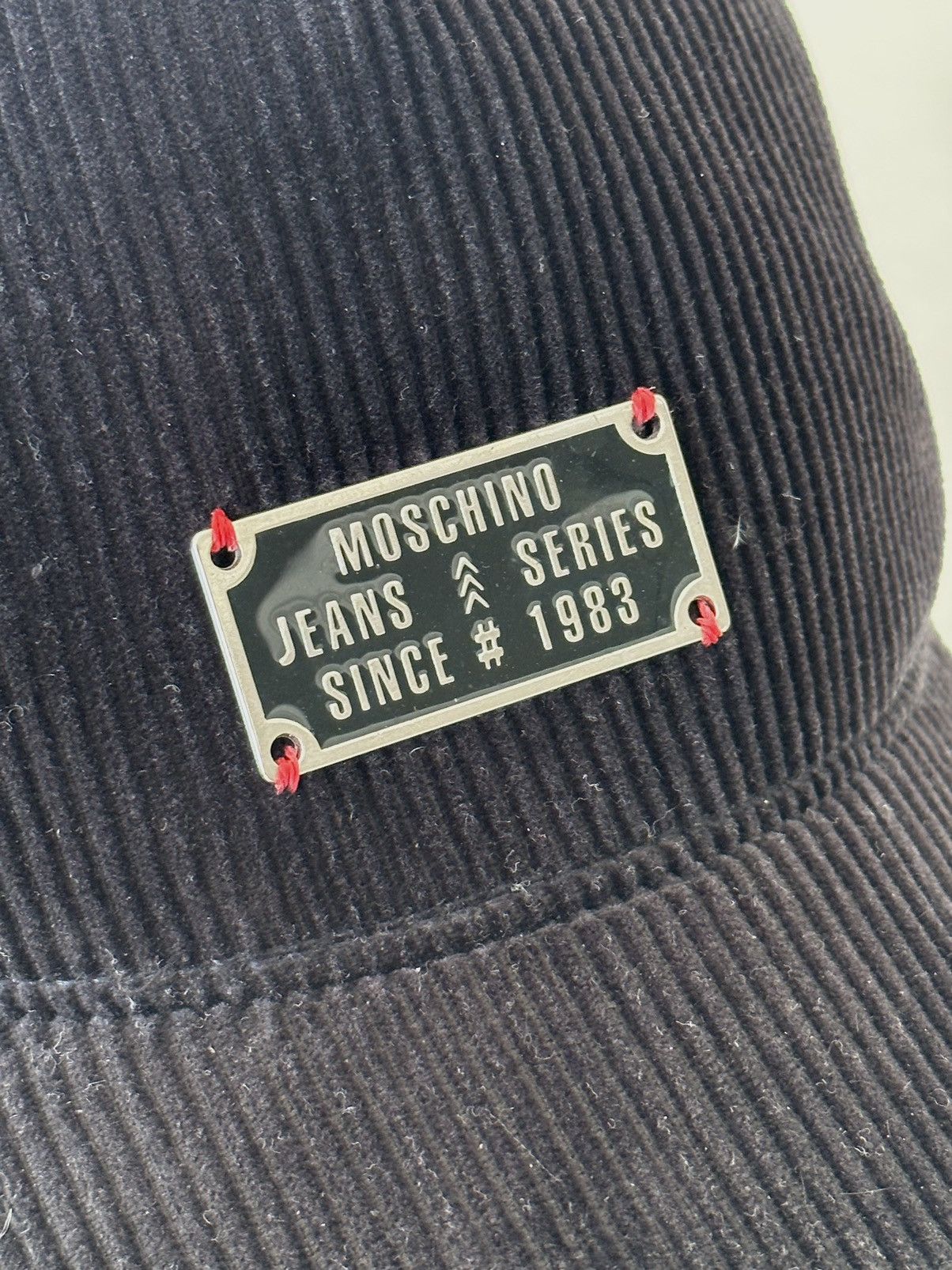 Moschino Vintage Moschino Corduroy Black Cap 90’s Size ONE SIZE - 4 Thumbnail
