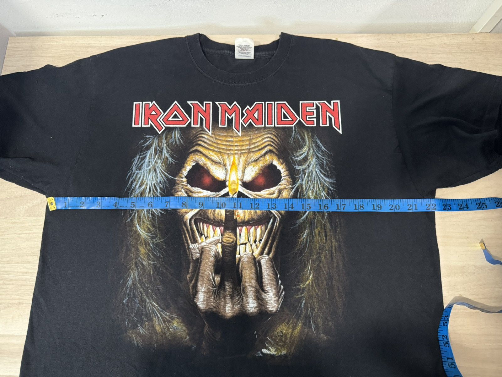 Fruit Of The Loom × Iron Maiden × Vintage Eddie Middle Finger Wrath Iron Maiden Size US XL / EU 56 / 4 - 7 Thumbnail