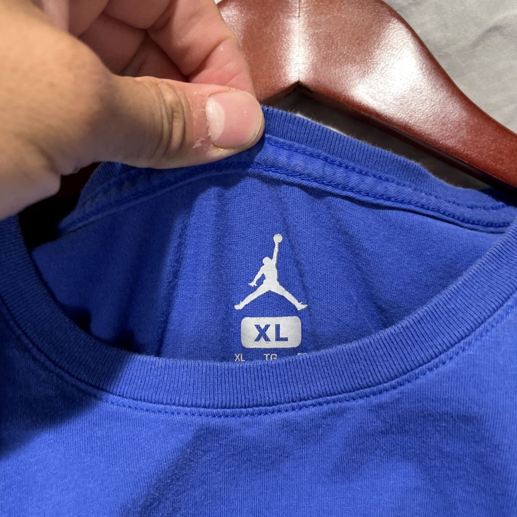 Jordan Brand Air Jordan Shirt Mens XL Blue Spike Lee 40 Acres Jumpman Basketball Movie Tee Size US XL / EU 56 / 4 - 5 Thumbnail
