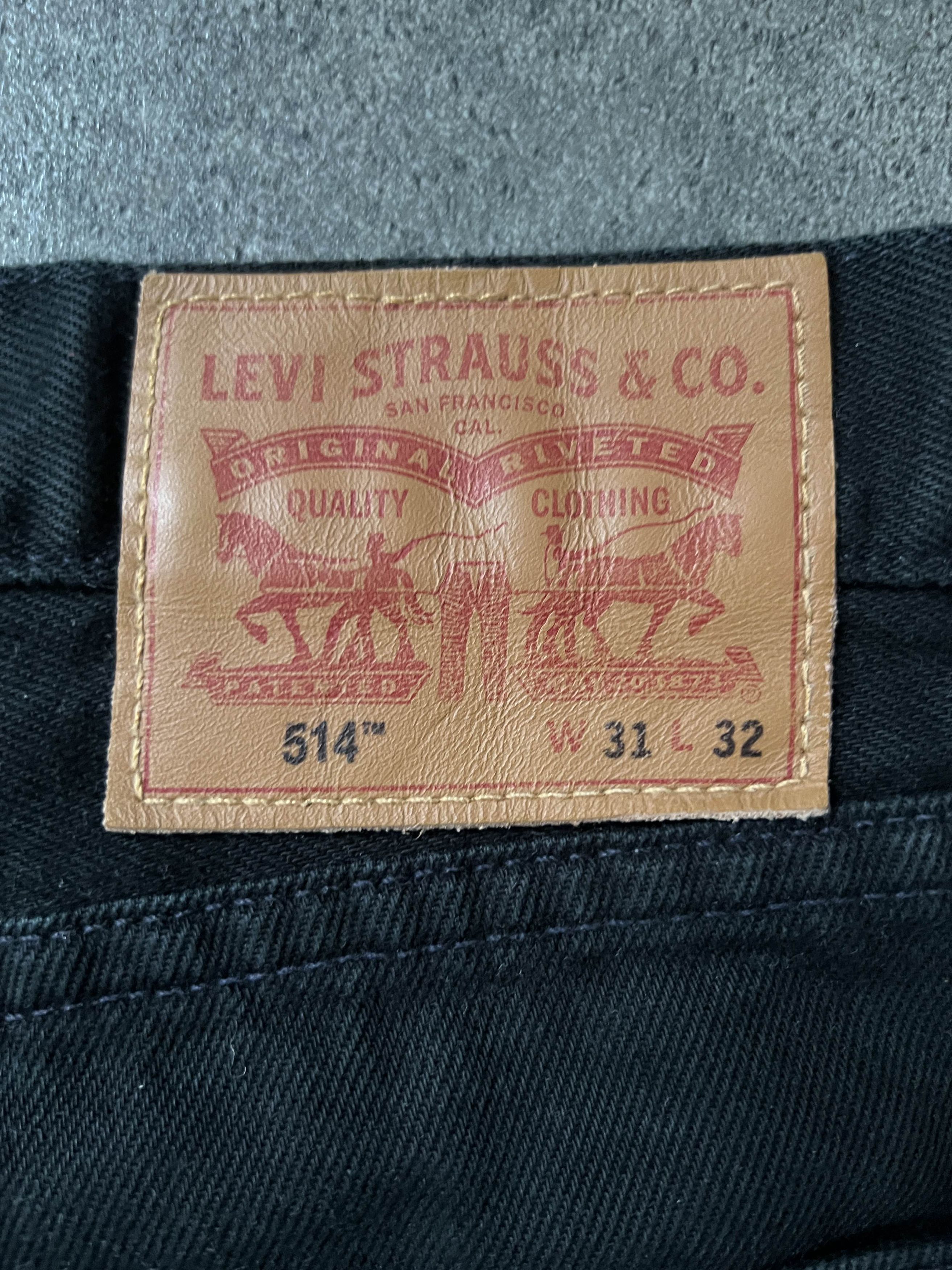 Levi's 514 Regular fit black denim jeans Size US 31 - 4 Thumbnail