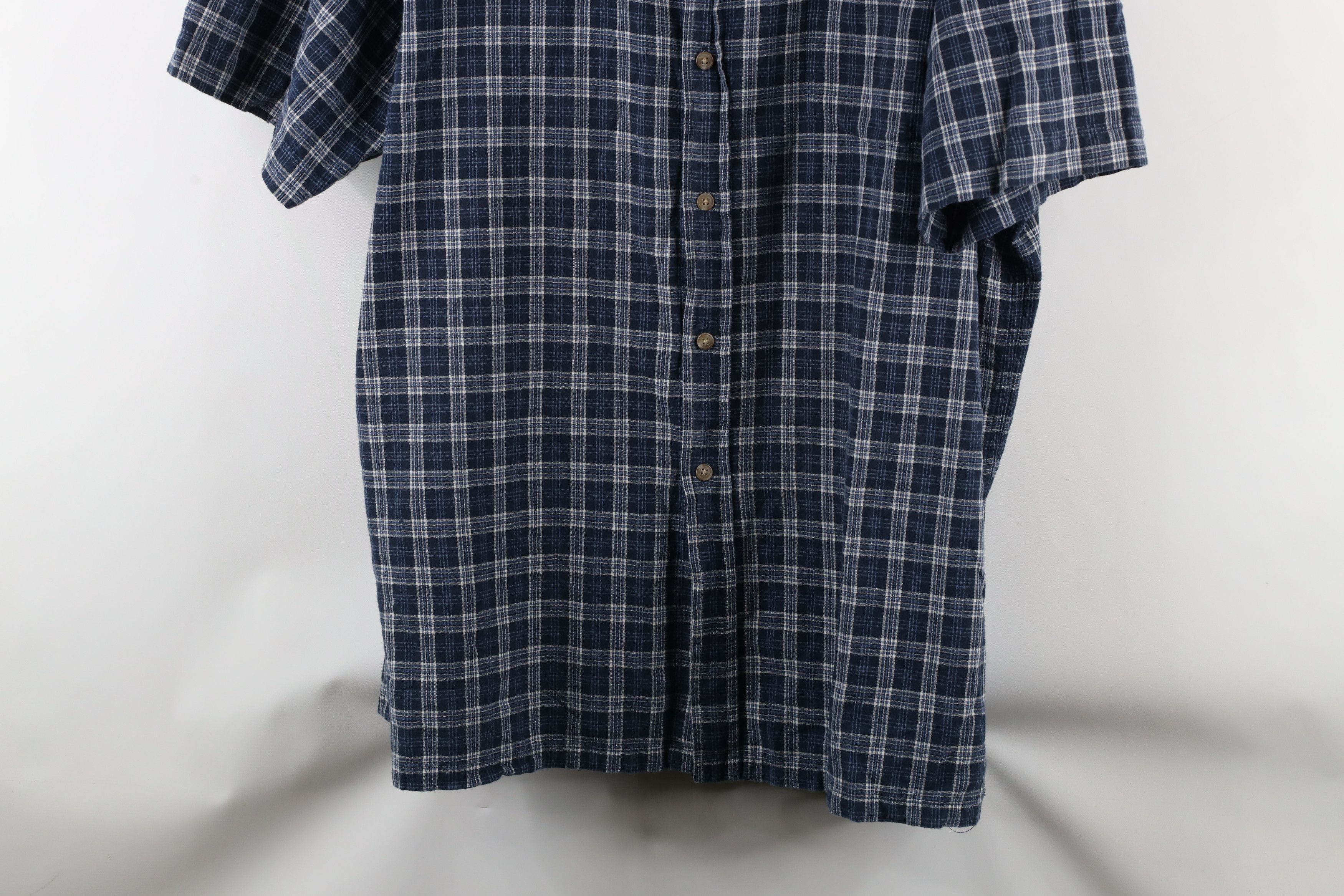 Gap × Vintage Vintage 90s Gap Fit Short Sleeve Collared Button Shirt Plaid Size US XL / EU 56 / 4 - 3 Thumbnail