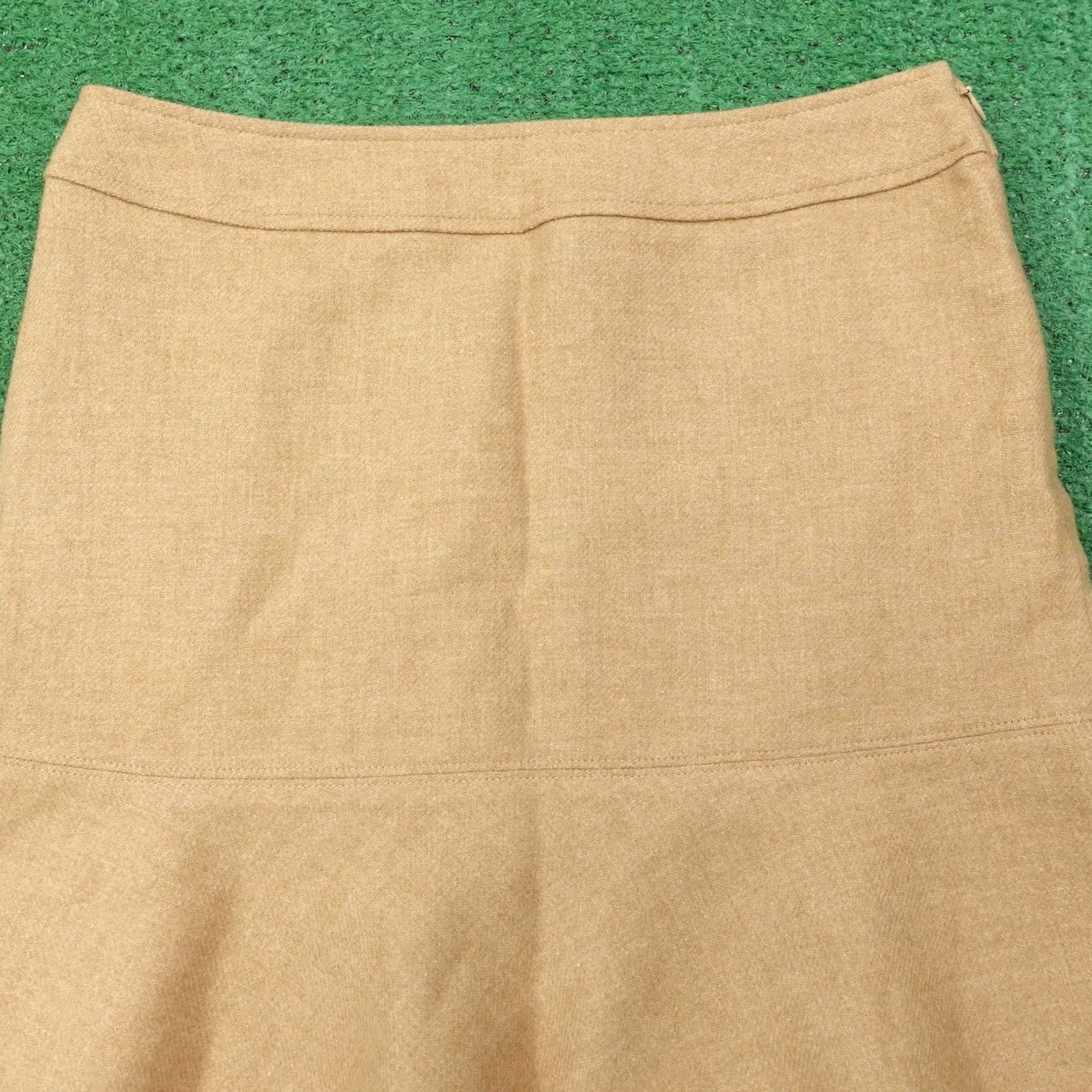 Gap Gap Skirt Womens 6 Beige Tweed Short Flare Lined Zip Workwear Business Size 28" / US 6 / IT 42 - 2 Thumbnail