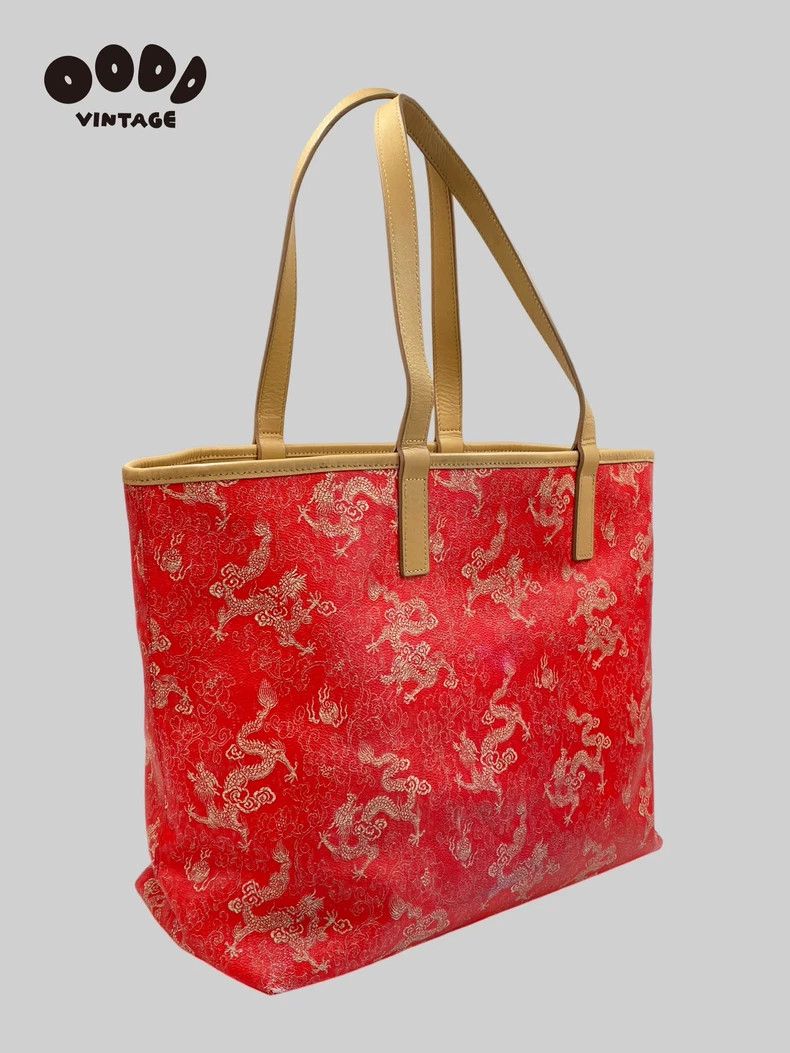 Vivienne Tam Vivienne Tam Dragon print leather tote bag Size ONE SIZE - 3 Thumbnail