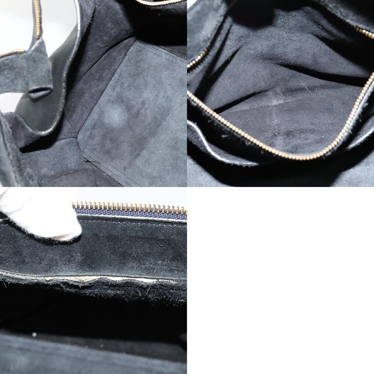 CELINE Ring Bag Hand Bag Leather Beige Gold
