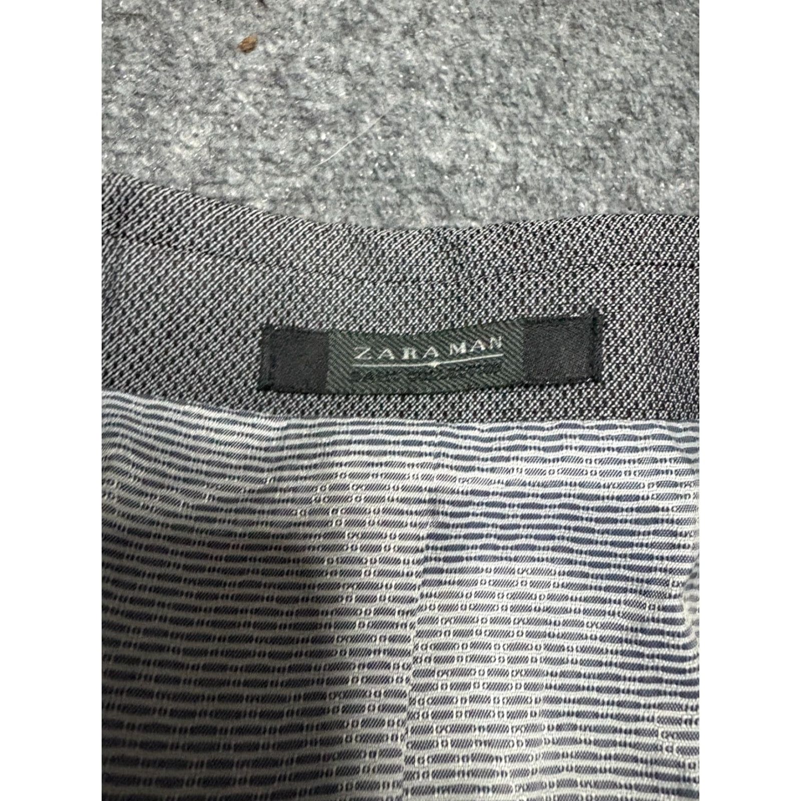 Vintage Zara Man Suit Jacket Mens 38 US Gray Blazer 2 Button Great Condition Jacket/Coat Regular Length Notch Lapel Gray Blazer Mens 38 US Kay Size 38R - 2 Thumbnail