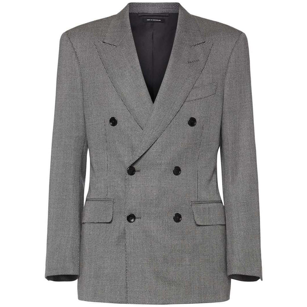 Tom Ford TOM FORD Gray Wool Double Breast Jacket New & Authentic (Men Size US L / EU 52-54 / 3 - 1 Thumbnail