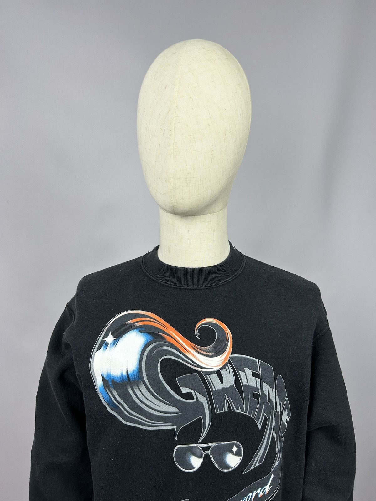 Vintage Vintage Grease Is The World Sweatshirt Faded Black Retro Size US M / EU 48-50 / 2 - 2 Thumbnail