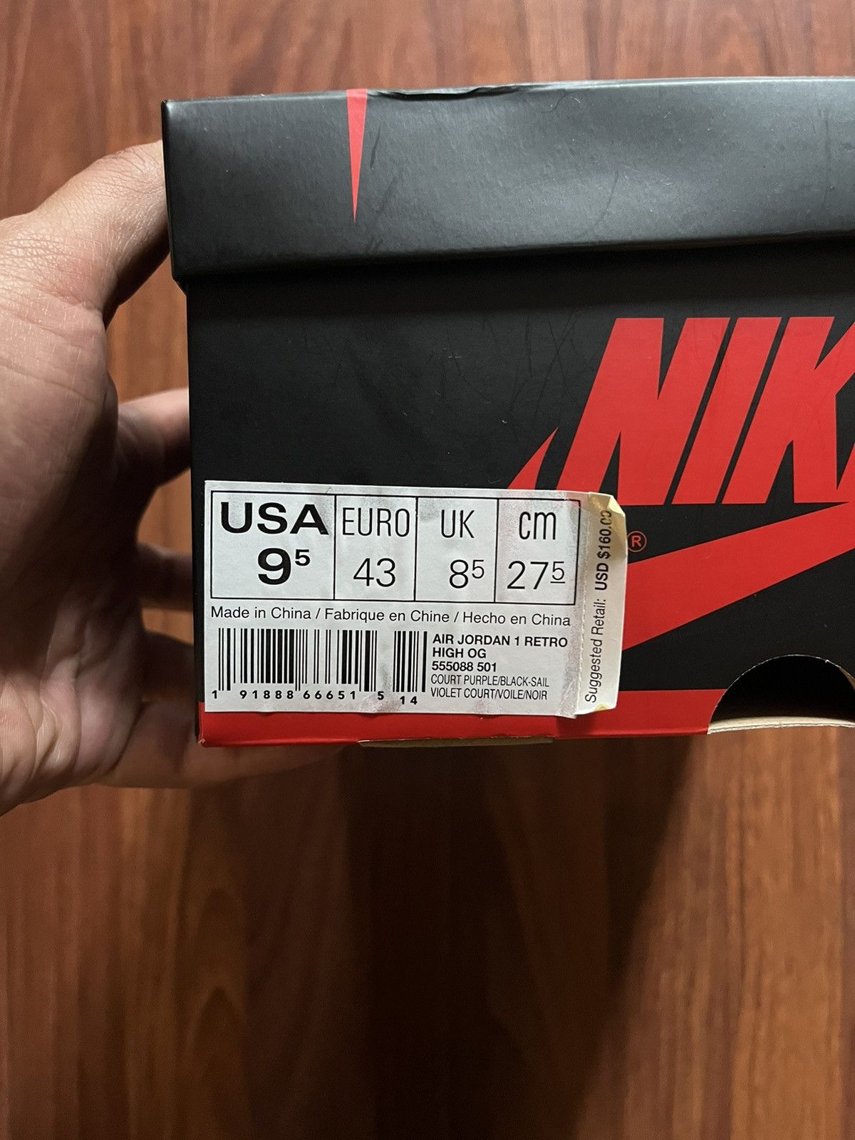 Jordan Brand Jordan 1 “Court Purple” Size US 9.5 / EU 42-43 - 1 Thumbnail