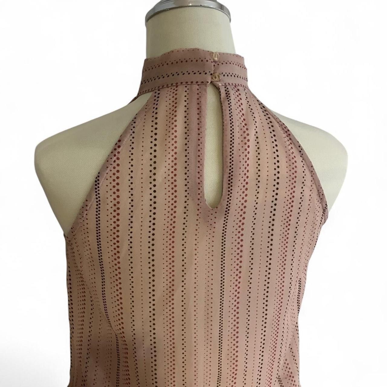 Other Vintage y2k Espada polkadots pleated high neck top blouse Size XS / US 0-2 / IT 36-38 - 4 Thumbnail