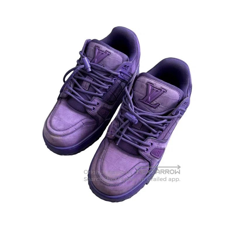 Louis Vuitton Louis Vuitton Trainer purple alligator print chunky board Size US 7.5 / EU 40-41 - 1 Thumbnail