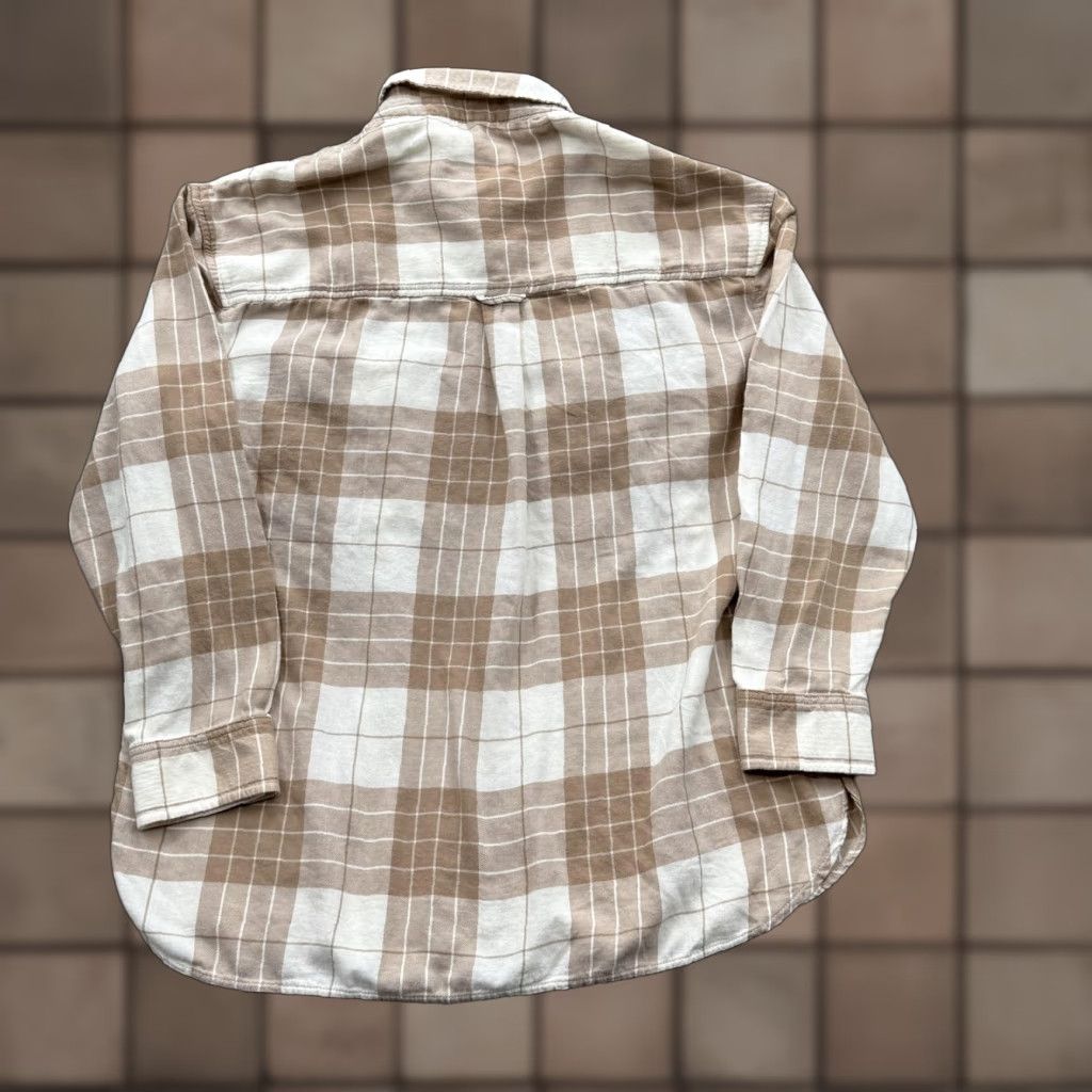 American Eagle Outfitters VINTAGE American Eagle Shirt Mens Large Brown White Plaid Lived In Thermal Lined Size US L / EU 52-54 / 3 - 1 Thumbnail