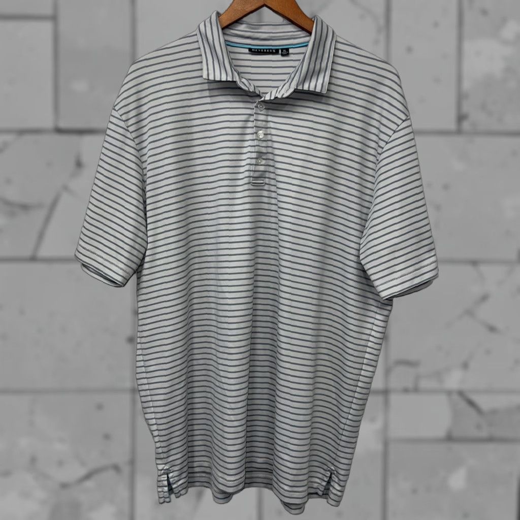 Vintage VINTAGE Devereaux Mens Polo Shirt Size L Gray Striped Classic 80s Sportswear Size US L / EU 52-54 / 3 - 1 Thumbnail