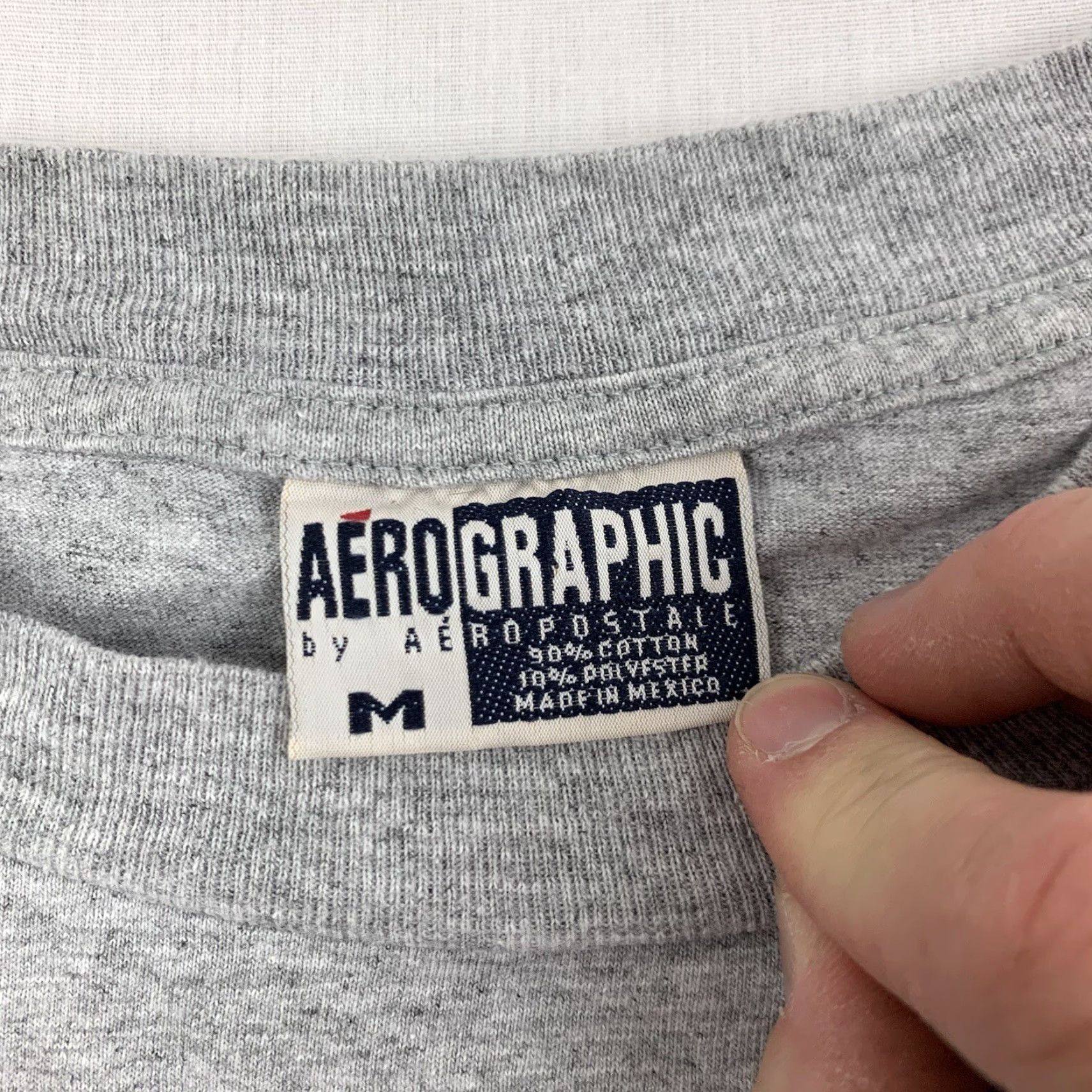 Aeropostale VINTAGE Aeropostale Shirt Adult Medium Gray Grunge Athletic 90s Y2K Logo Tee Mens M Size US M / EU 48-50 / 2 - 3 Thumbnail