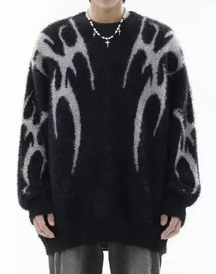 Aran Isles Knitwear Avant garde fashion gothic print sweater knitwear Size US M / EU 48-50 / 2 - 5 Thumbnail