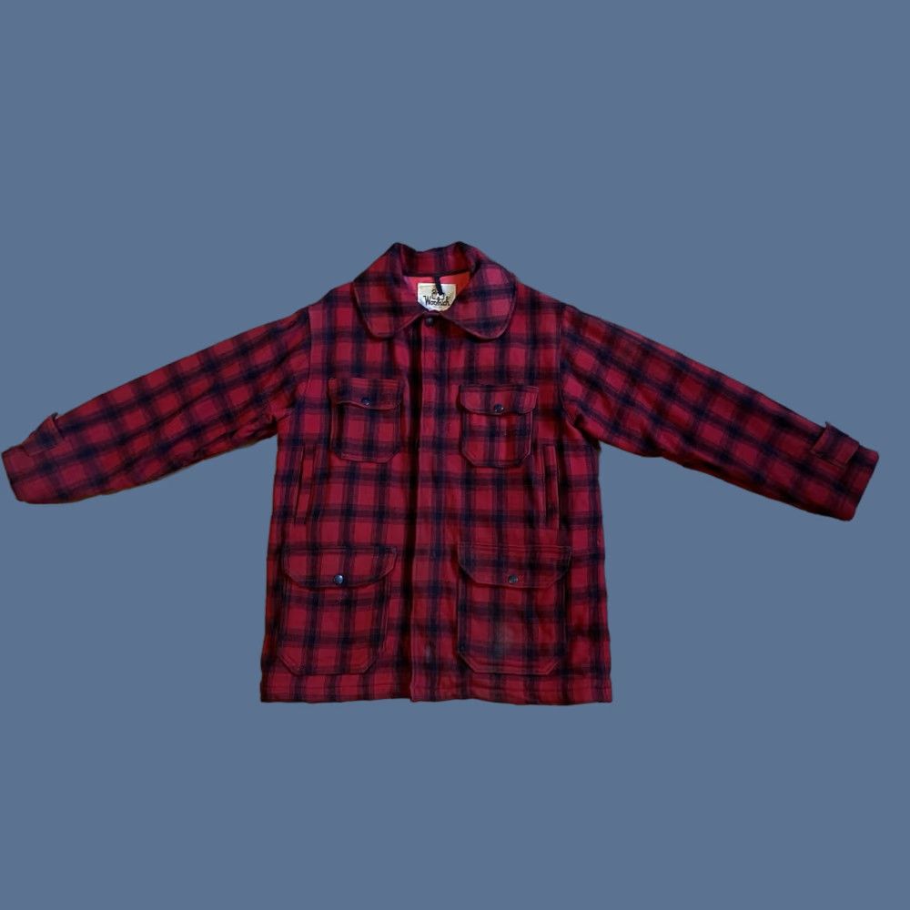 Vintage VINTAGE Woolrich Jacket Overcoat Plaid Wool Buffalo Red Black Mens 40 Woolrich Woolen Mills Retro Hunting Casual Workwear Size US XXS / EU 40 - 1 Thumbnail