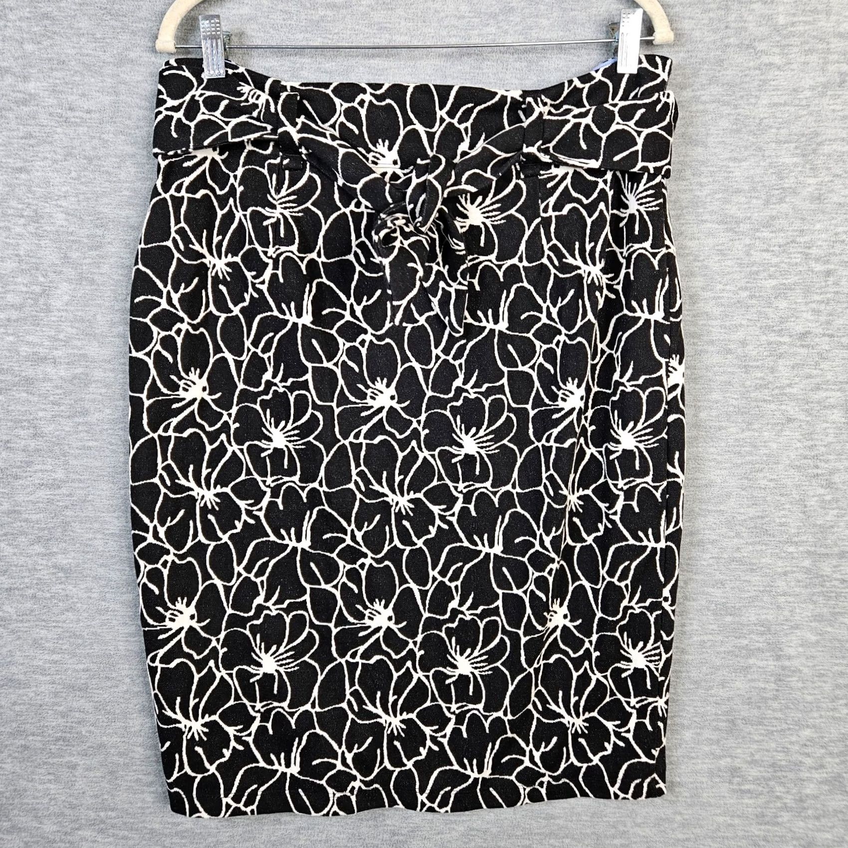 Anthropologie Maeve Anthropologie Women's Skirt L Knee Length Floral Lined Cotton Polyester Viscose White Ballad Colorful 90s? Size 36" / US 14 / IT 50 - 2 Thumbnail