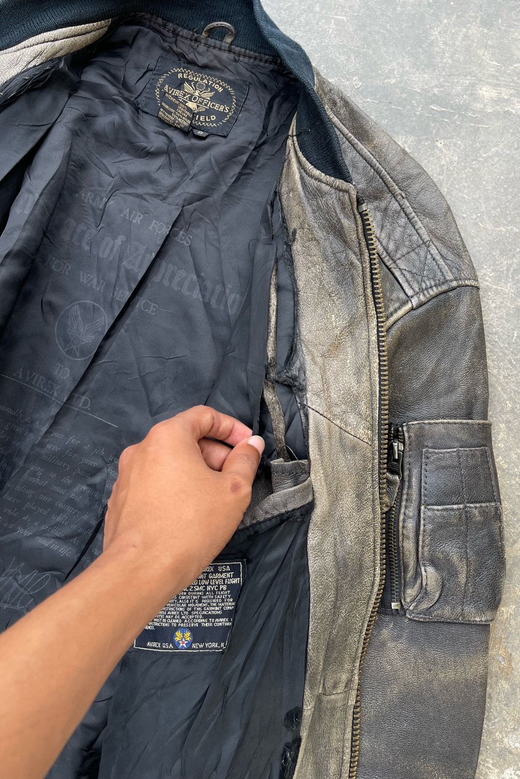 Avirex 🔥Vintage 80's Avirex Goat Skin Flight Bomber Leather Jacket Size US S / EU 44-46 / 1 - 19 Thumbnail