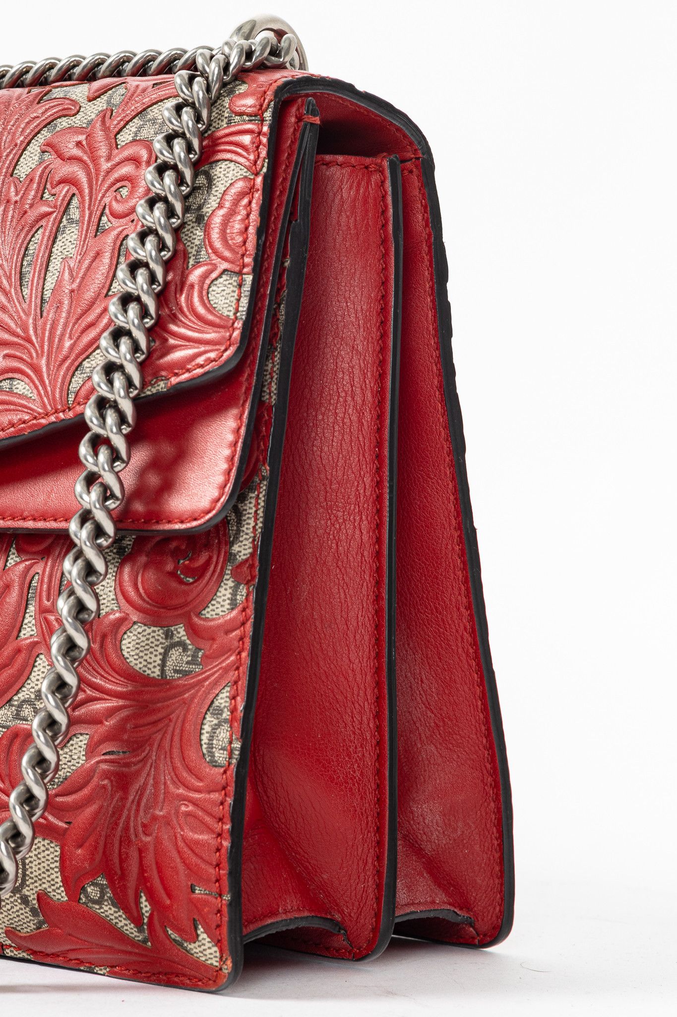 Gucci Gucci Dionysus Red Arabesque & GG Supreme Shoulder Bag Size ONE SIZE - 8 Thumbnail