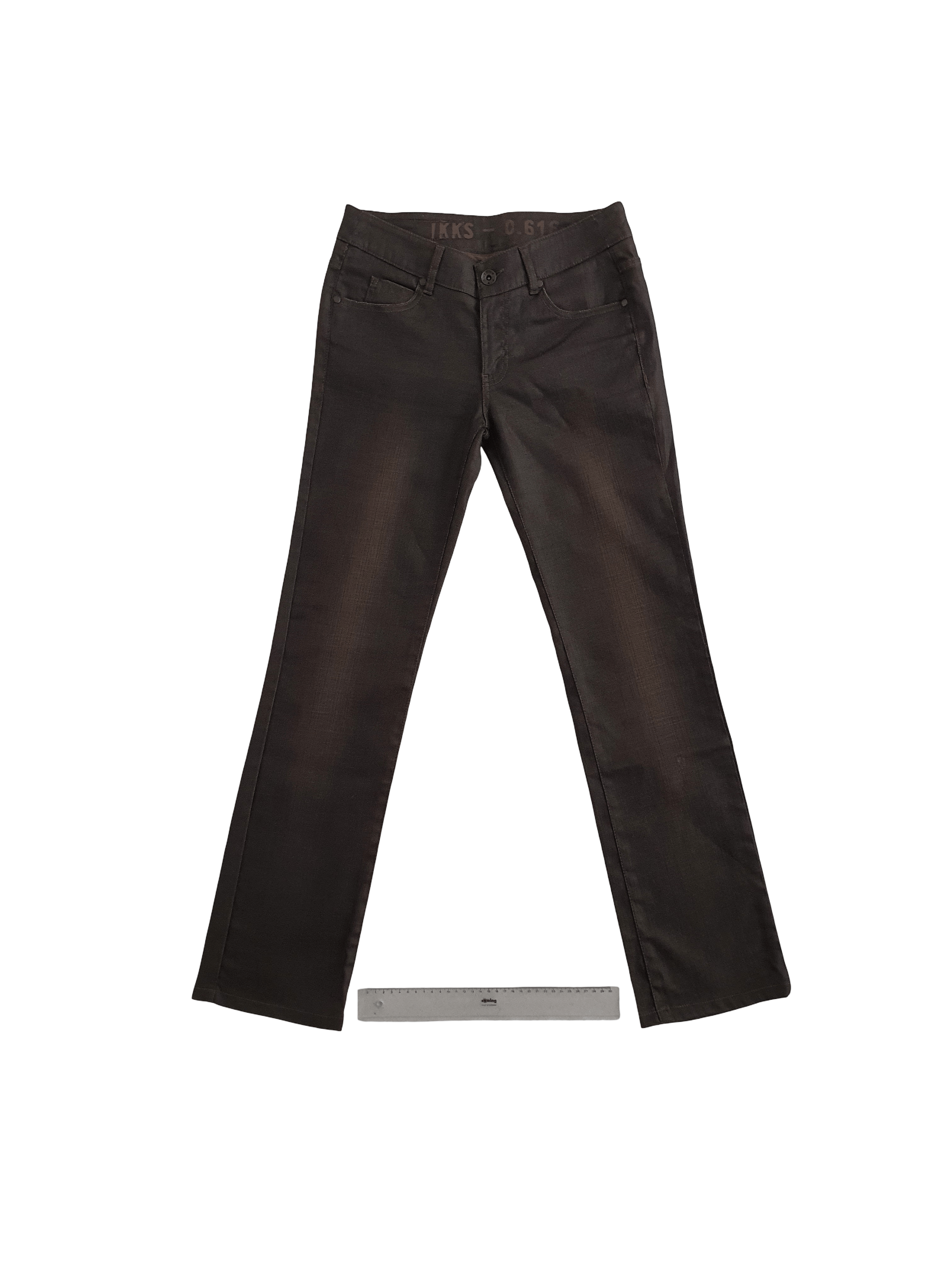IKKS 0.616 Women's Denim Jeans - Regular Fit - Brown Size 28" / US 6 / IT 42 - 1 Thumbnail
