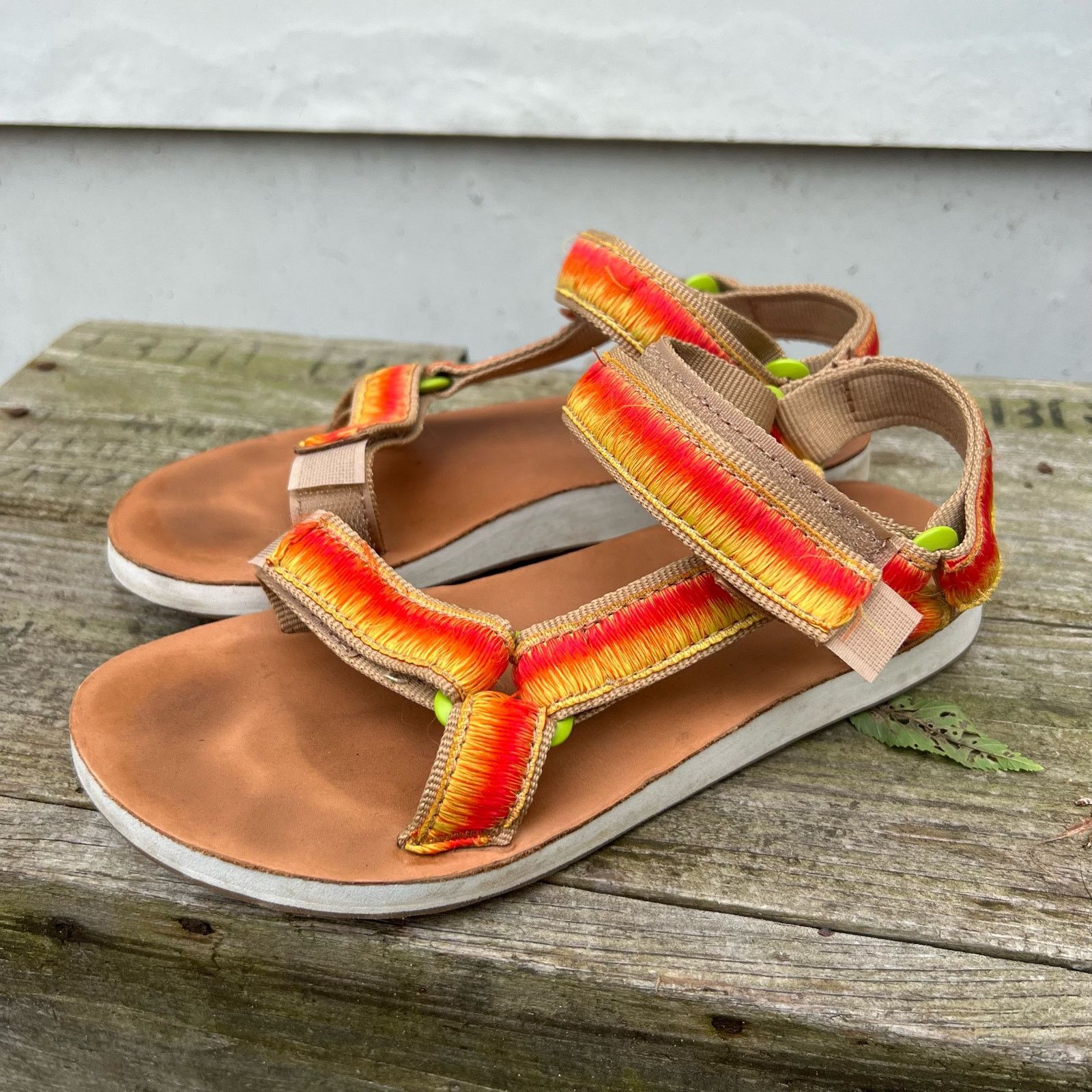Teva Teva Original Universal Obre Orange Yellow Strap Sandals 5 Size US 5 / IT 35 - 3 Thumbnail