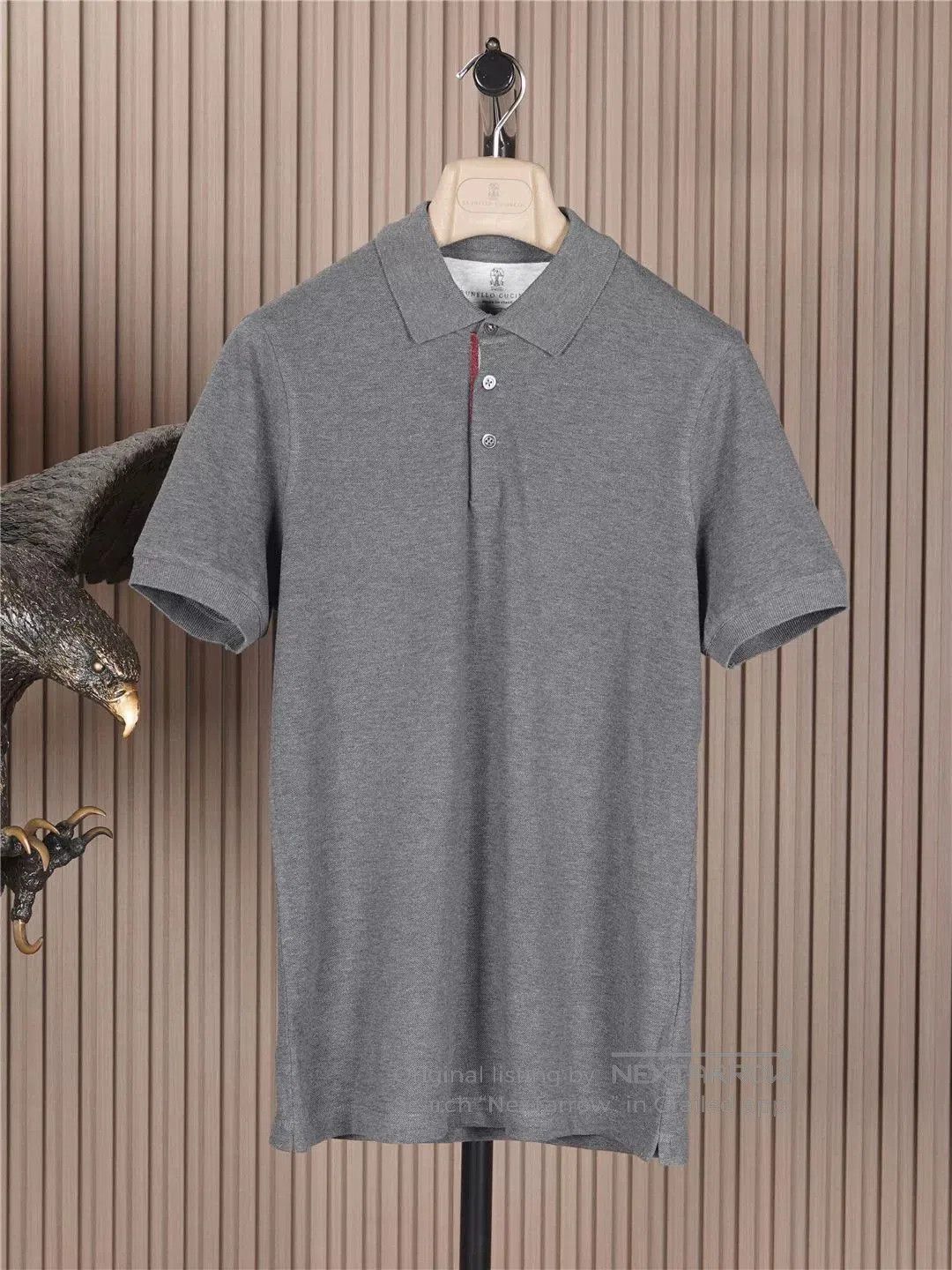 Brunello Cucinelli Brunello Cucinelli Gray Short Sleeve Polo. Size US S / EU 44-46 / 1 - 1 Thumbnail