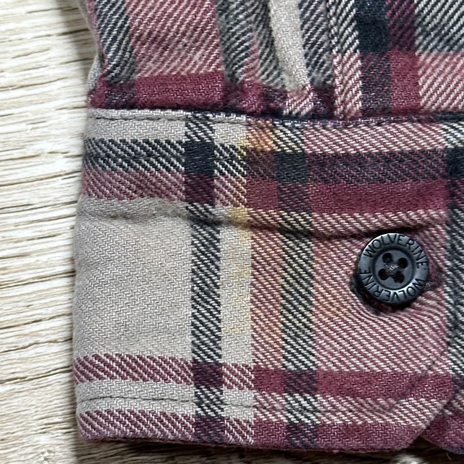 Wolverine Wolverine Mens Casual Shirt XXL Burgundy Plaid Size US XXL / EU 58 / 5 - 9 Thumbnail