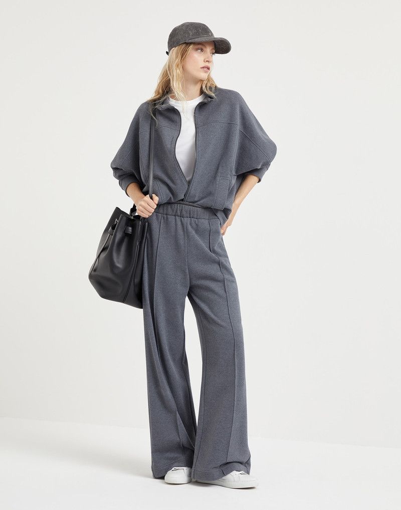 Brunello Cucinelli o1la1rc1a0326 French Terry Sweatshirt in Grey Size S / US 4 / IT 40 - 5 Thumbnail