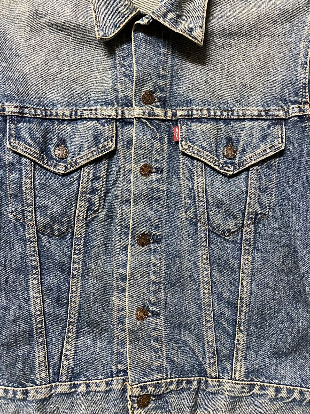 Levi's × Levi's Vintage Clothing × Vintage Vintage 80s Levis Trucker 505 saiz 38 jeans jacket usa made Size US M / EU 48-50 / 2 - 3 Thumbnail