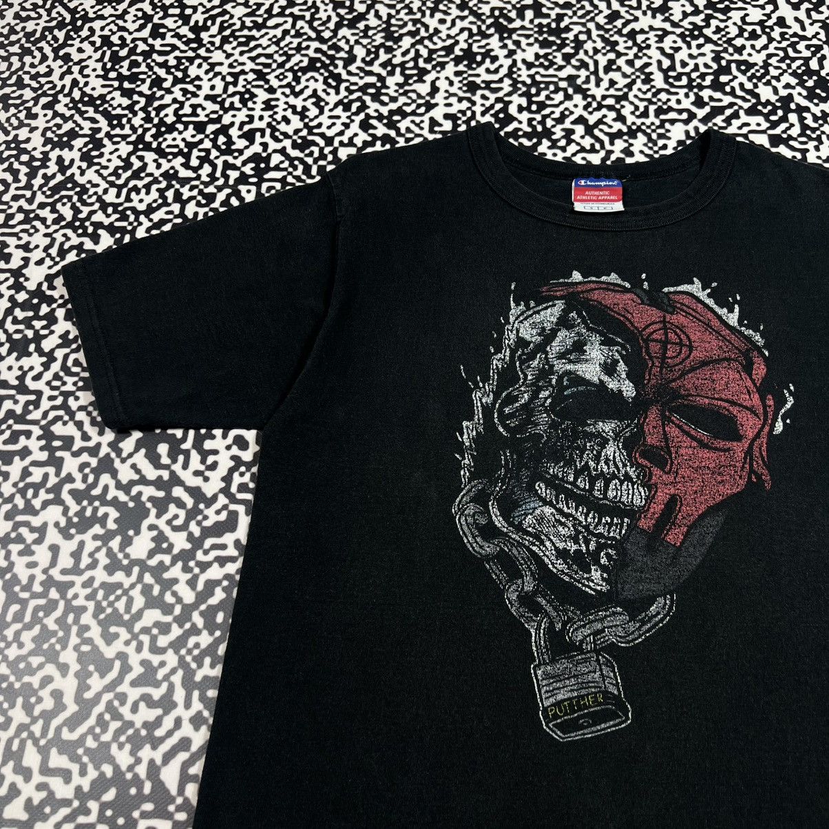 Champion Vintage Y2K Champion Punisher Skull Logo Faded Boxy T-shirt Size US S / EU 44-46 / 1 - 5 Thumbnail