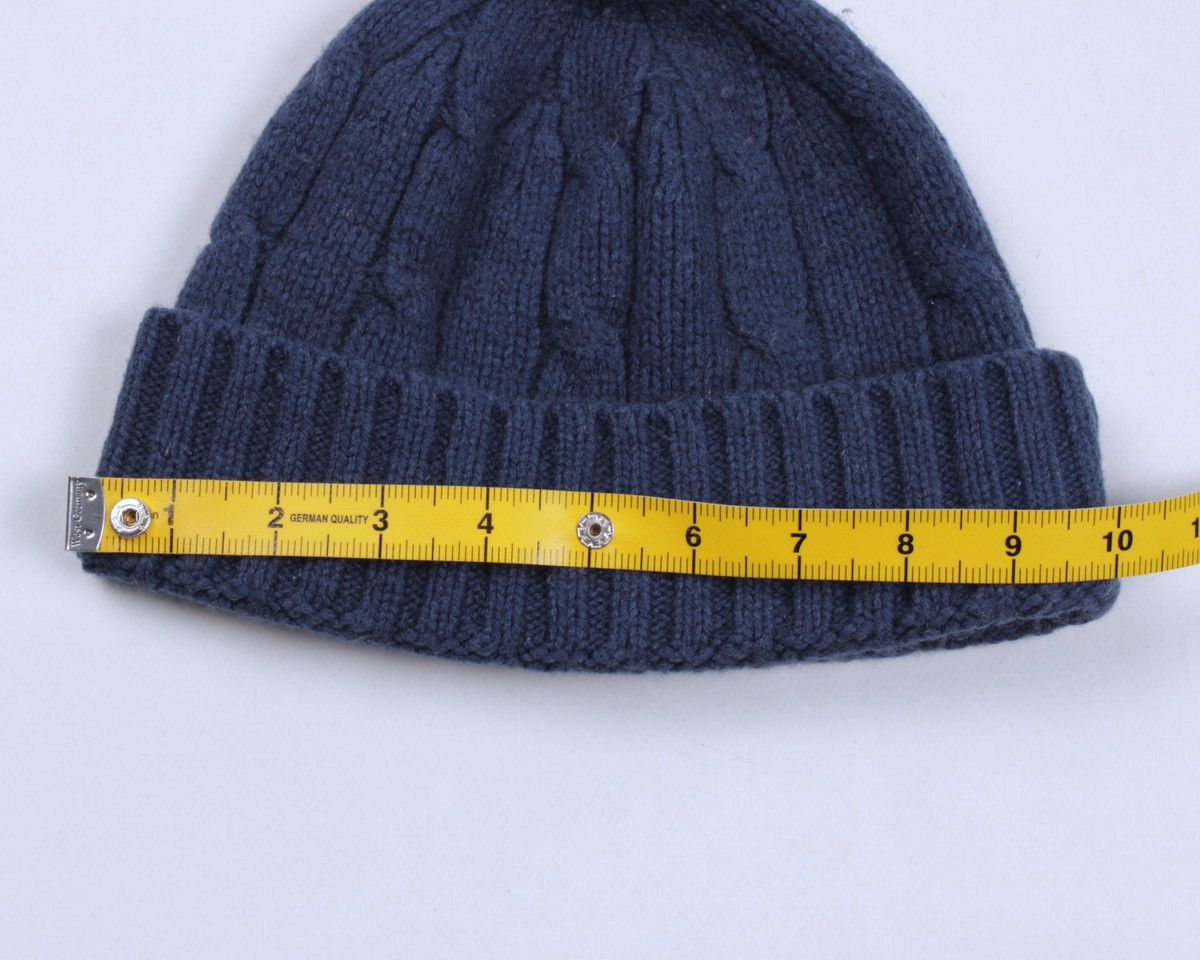 Tommy Hilfiger × Vintage TOMMY HILFIGER Wool Cable Knit Logo Embroidered Beanie Hat Size ONE SIZE - 6 Thumbnail
