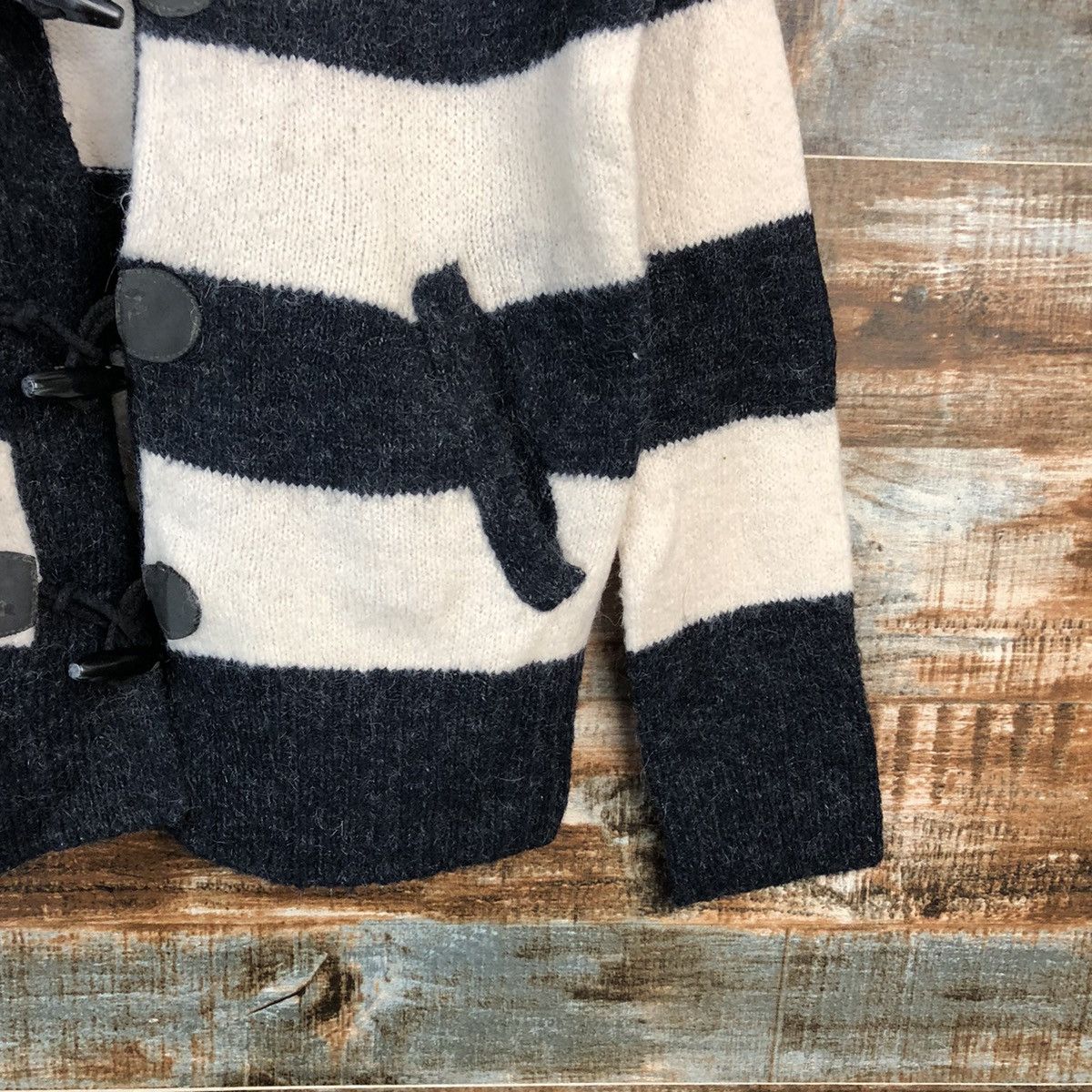 Japanese Brand × Solid and Striped DL Lepsim Stripe Black White Mohair Cardigan Knitwear #C563 Size M / US 6-8 / IT 42-44 - 8 Thumbnail