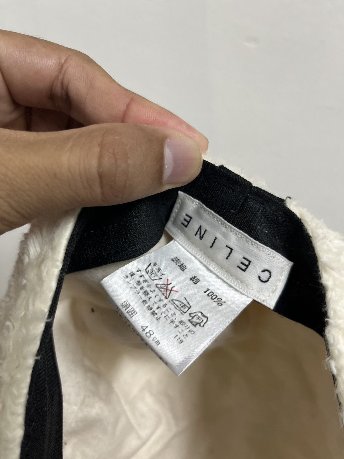 Celine White-cream Celine fluffy Hats Size ONE SIZE - 4 Thumbnail
