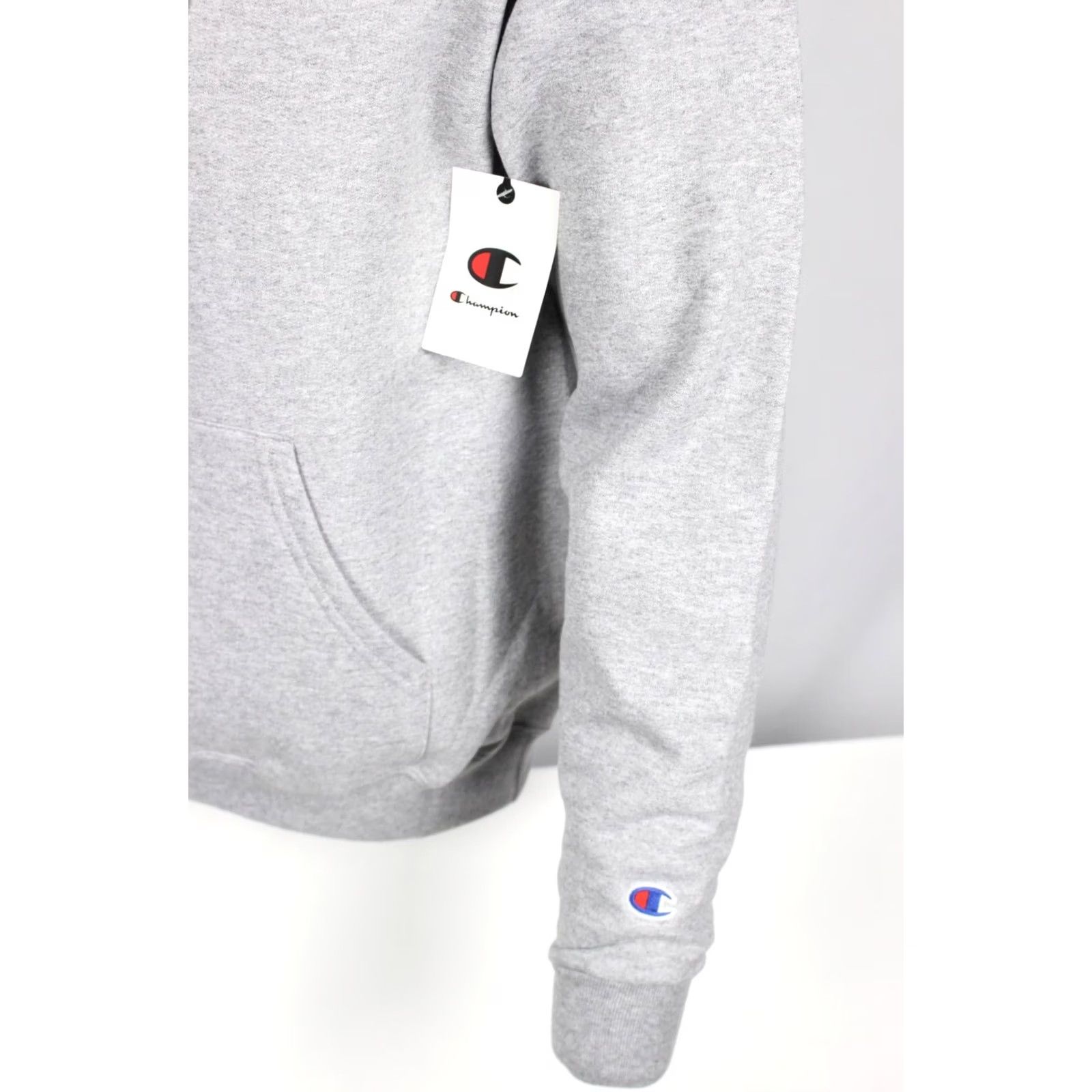 Champion Champion Men's Fleece Hoodie Script Logo Graphic M Medium Heather Gray Size US M / EU 48-50 / 2 - 4 Thumbnail